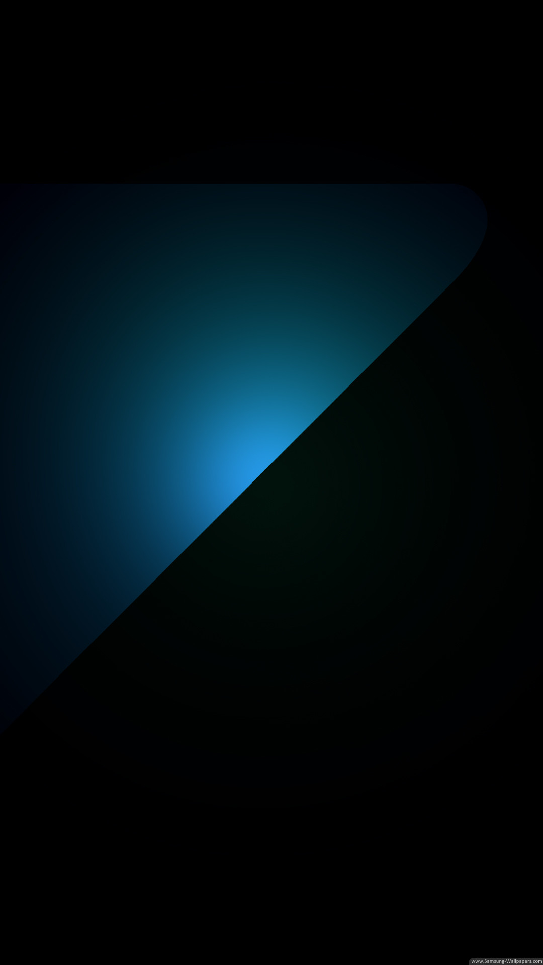 Samsung Galaxy S7, Sfondo di serie, Sfondo nero, Blu, Full HD, wallpaper per smartphone