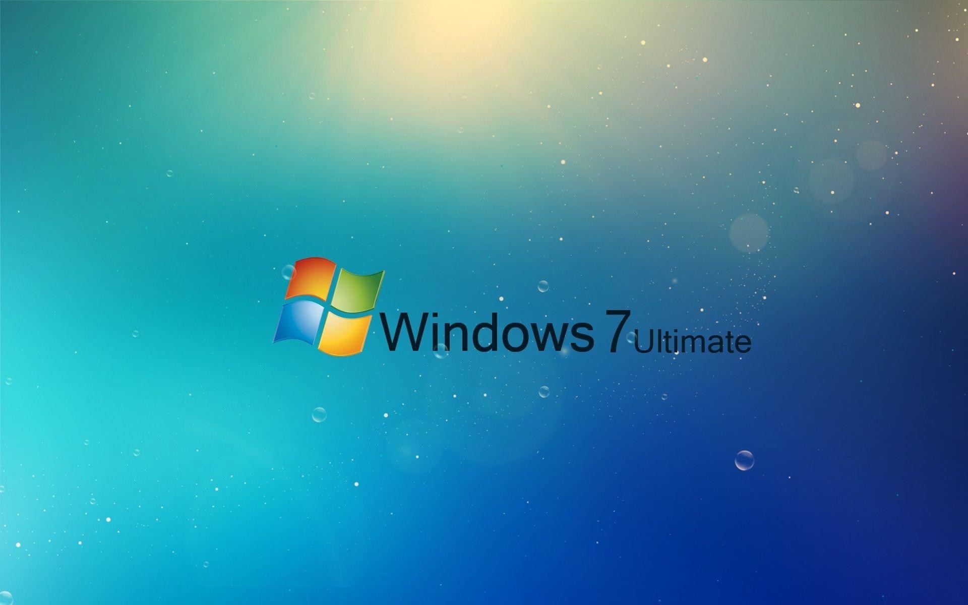 Windows 7 Ultimate, Logo Windows, Turchese, Full HD, sfondo per PC e portatile