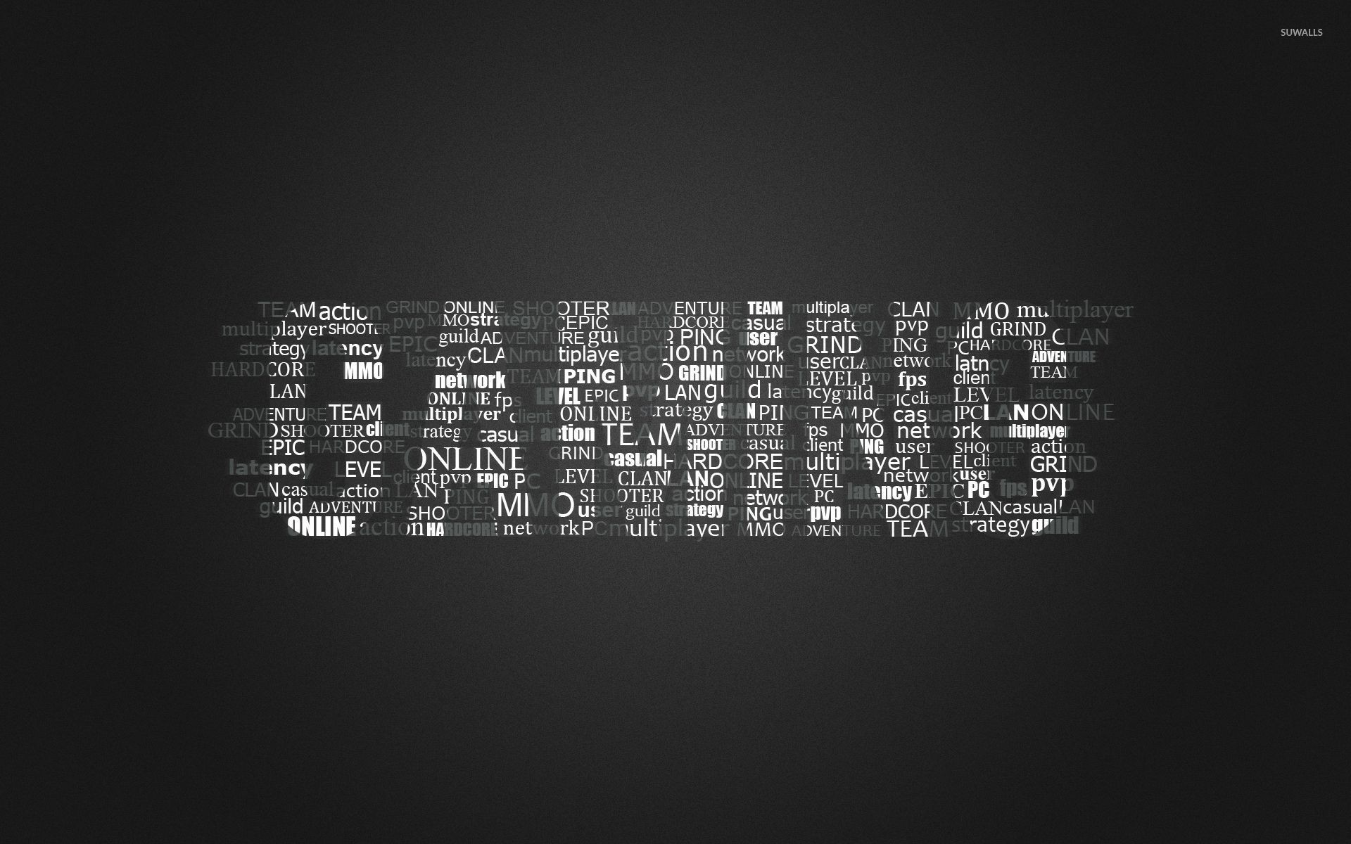 Gaming, Tipografia, Nuvola di parole, 1920x1200, sfondo per PC