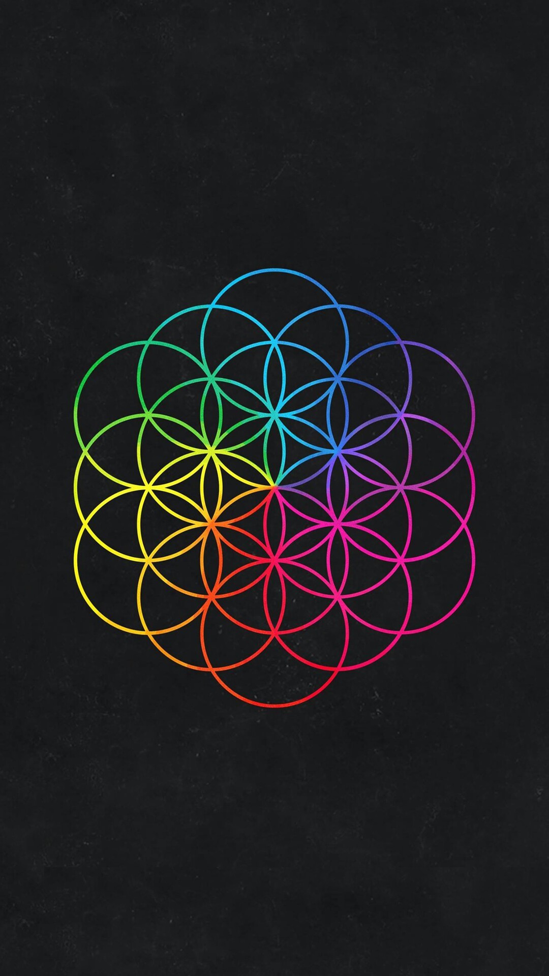 A Head Full of Dreams, Coldplay, Fiore della vita, Sfondo nero, Full HD, schermata di blocco del cellulare
