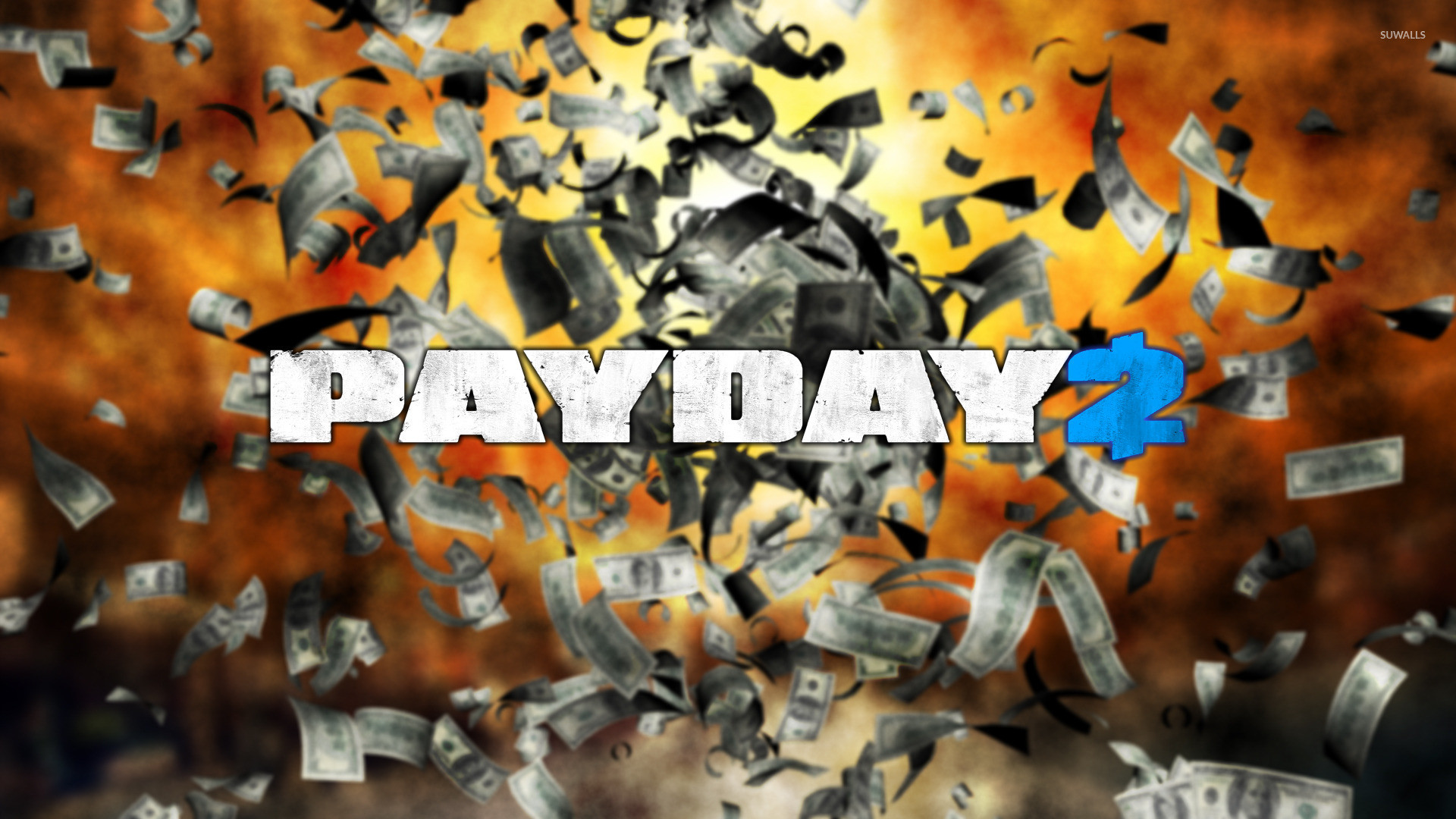 Payday 2, Logo di Payday 2, Banconote, Esplosione, Full HD, wallpaper per computer