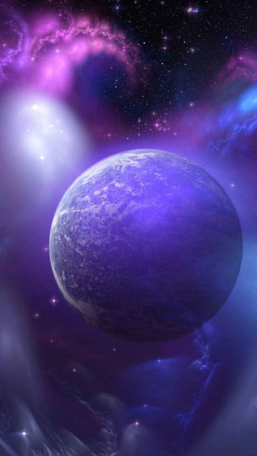 Pianeta viola, Nebulosa, Spazio, Viola, 1080x1920, schermata di blocco iPhone