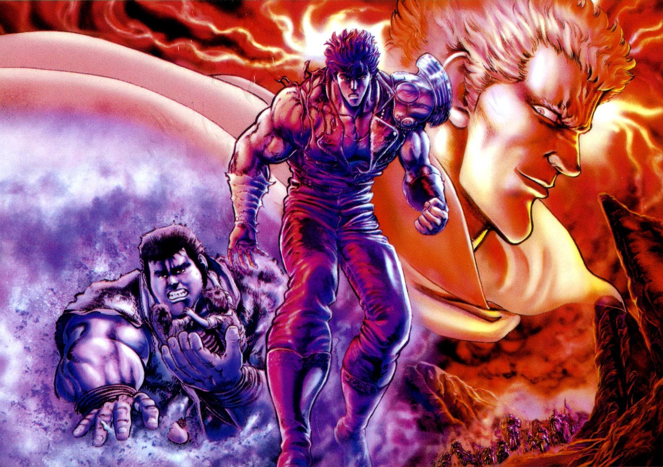 Kenshiro, Raoh, Ken il guerriero, Colori vivaci, Manga, Full HD, sfondo desktop