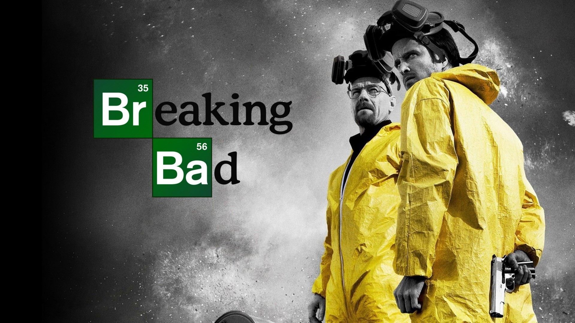 Walter White, Jesse Pinkman, Breaking Bad, Logo, Tuta gialla, Full HD, sfondo per PC e portatile