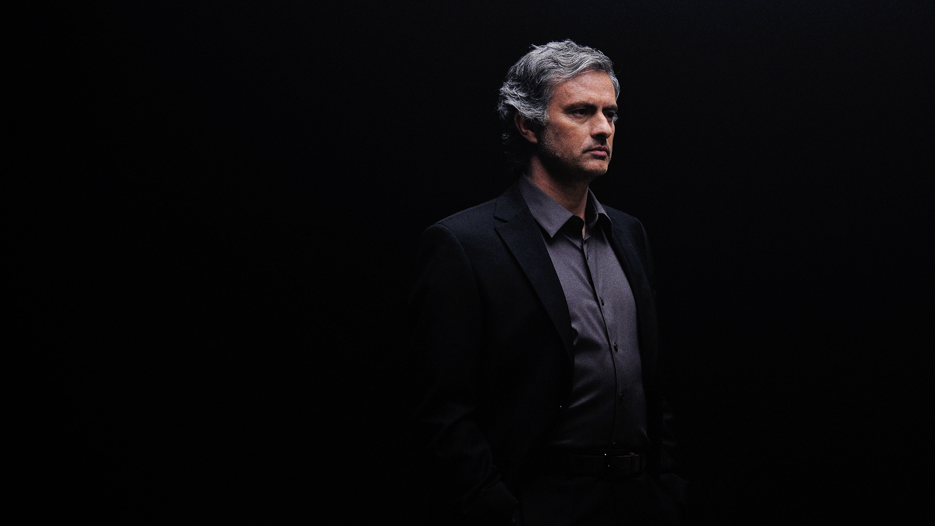 José Mourinho, Ritratto, Sfondo nero, Full HD, wallpaper per PC