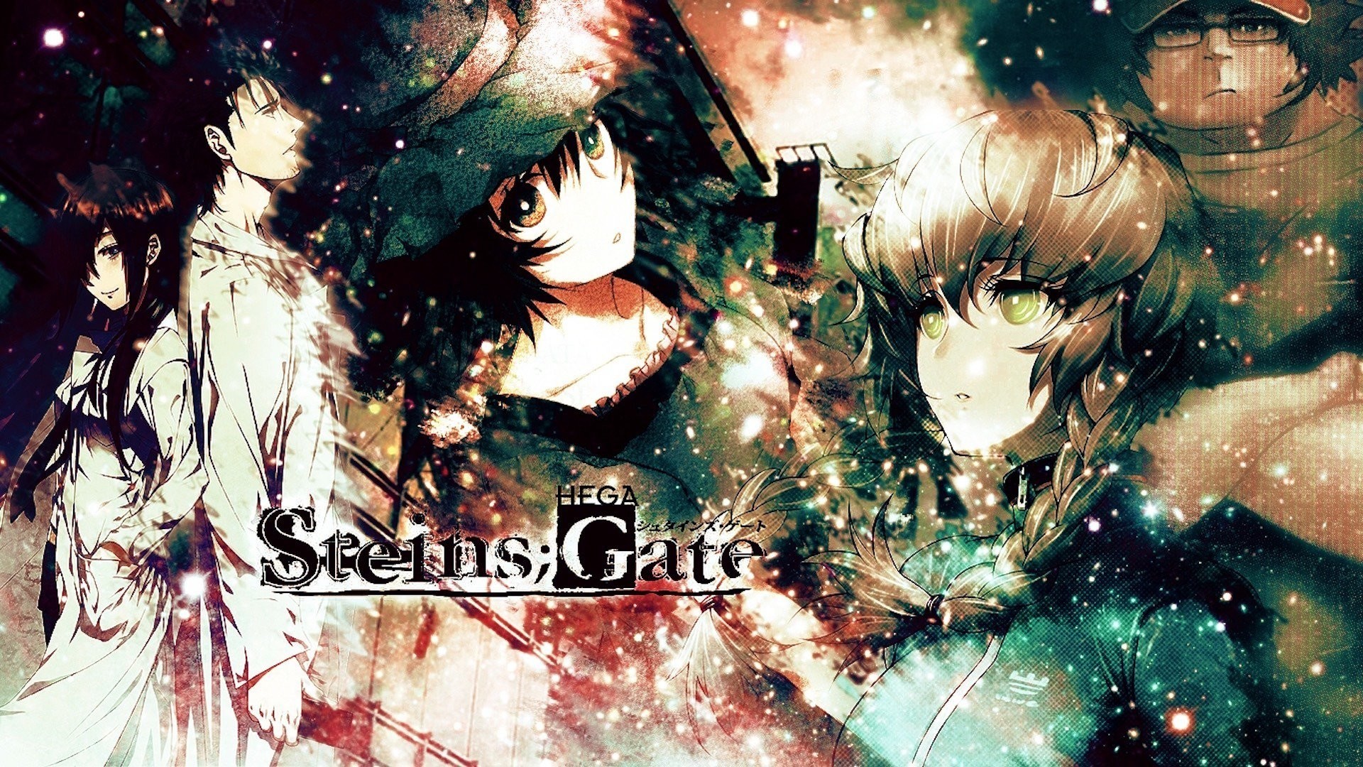 Steins;Gate, Mayuri Shiina, Kurisu Makise, Rintaro Okabe, Arte digitale, sfondo widescreen Full HD