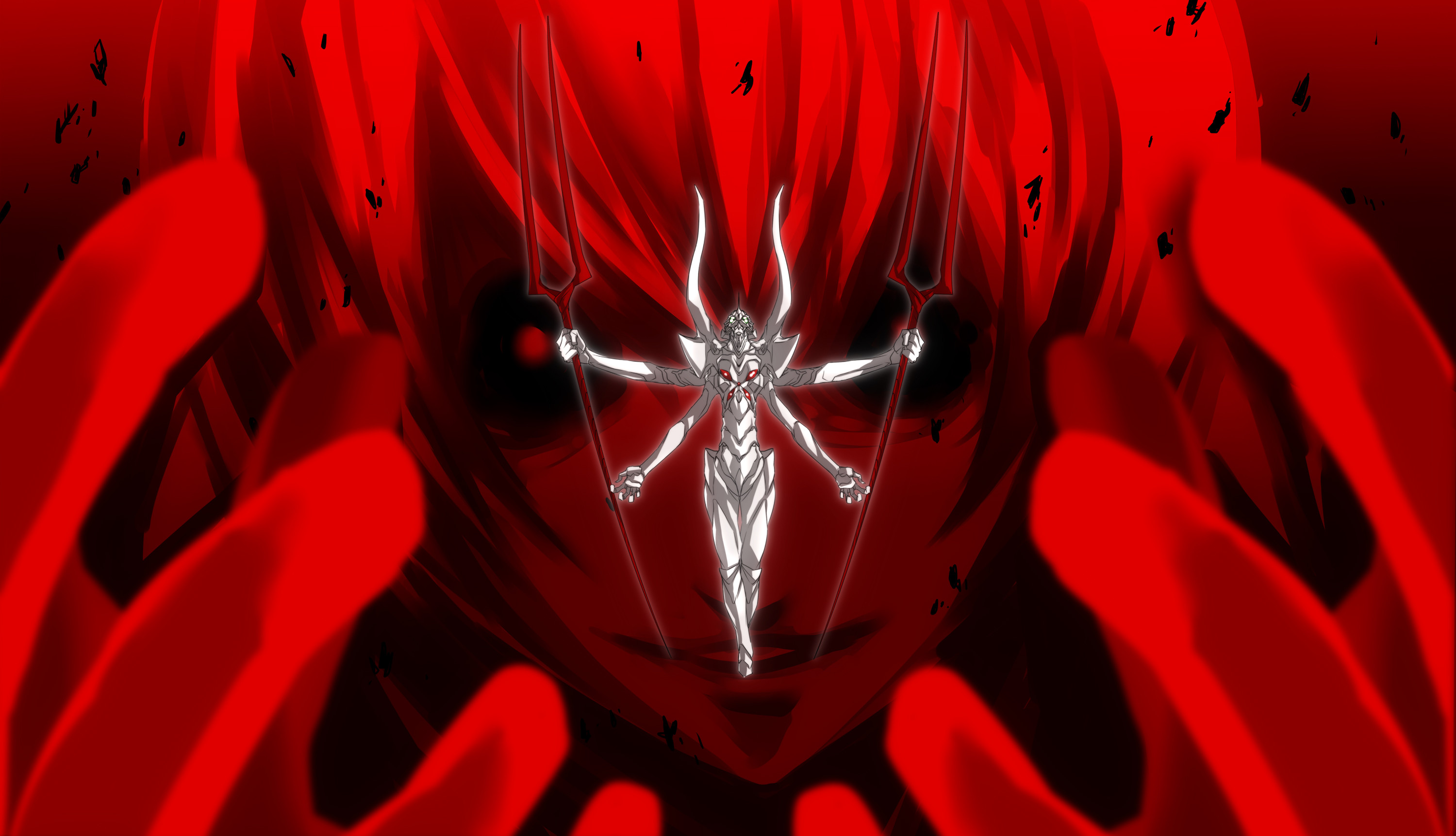 Eva-02, Evangelion, Rosso, Arte digitale, 2K, sfondo per PC
