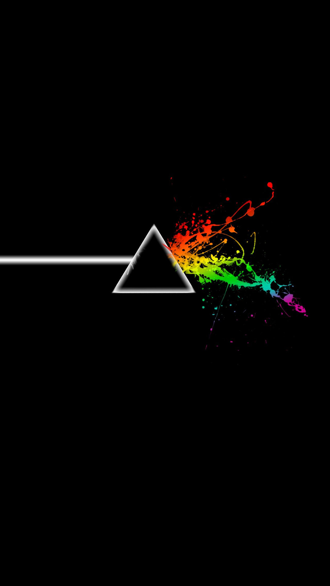 The Dark Side of the Moon, Pink Floyd, Prisma, Sfondo nero, Verticale, schermata di blocco smartphone