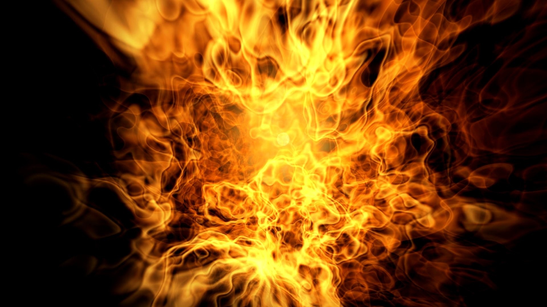 Fiamme, Esplosione di fuoco, Giallo, Full HD, sfondo per PC