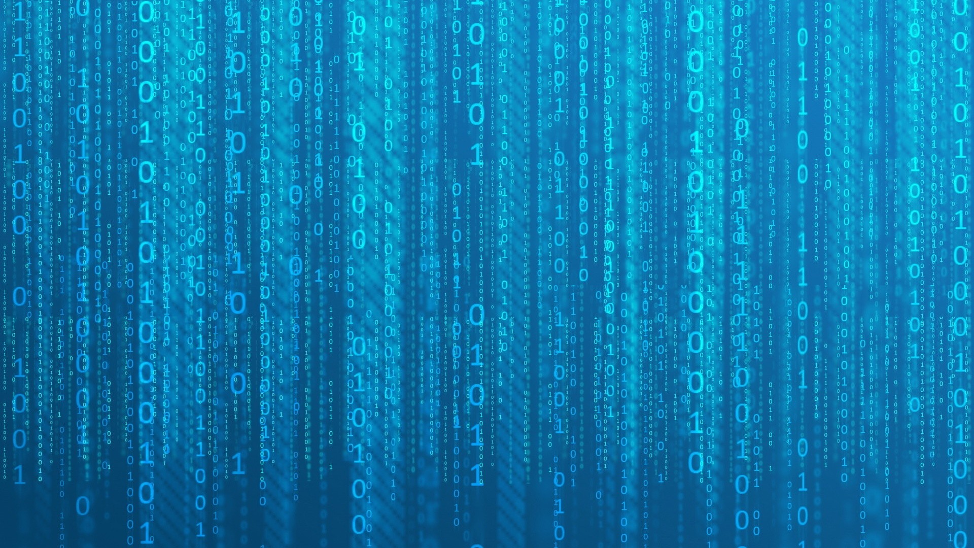 Codice binario, Matrix, Ciano, Tecnologia, Full HD, sfondo per PC e portatile