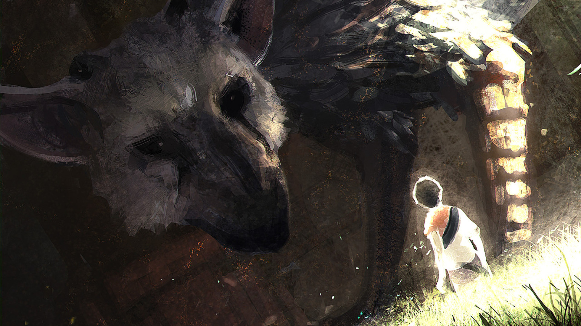 Trico, The Last Guardian, Ragazzo, Primo piano, 16:9 Full HD, sfondo widescreen