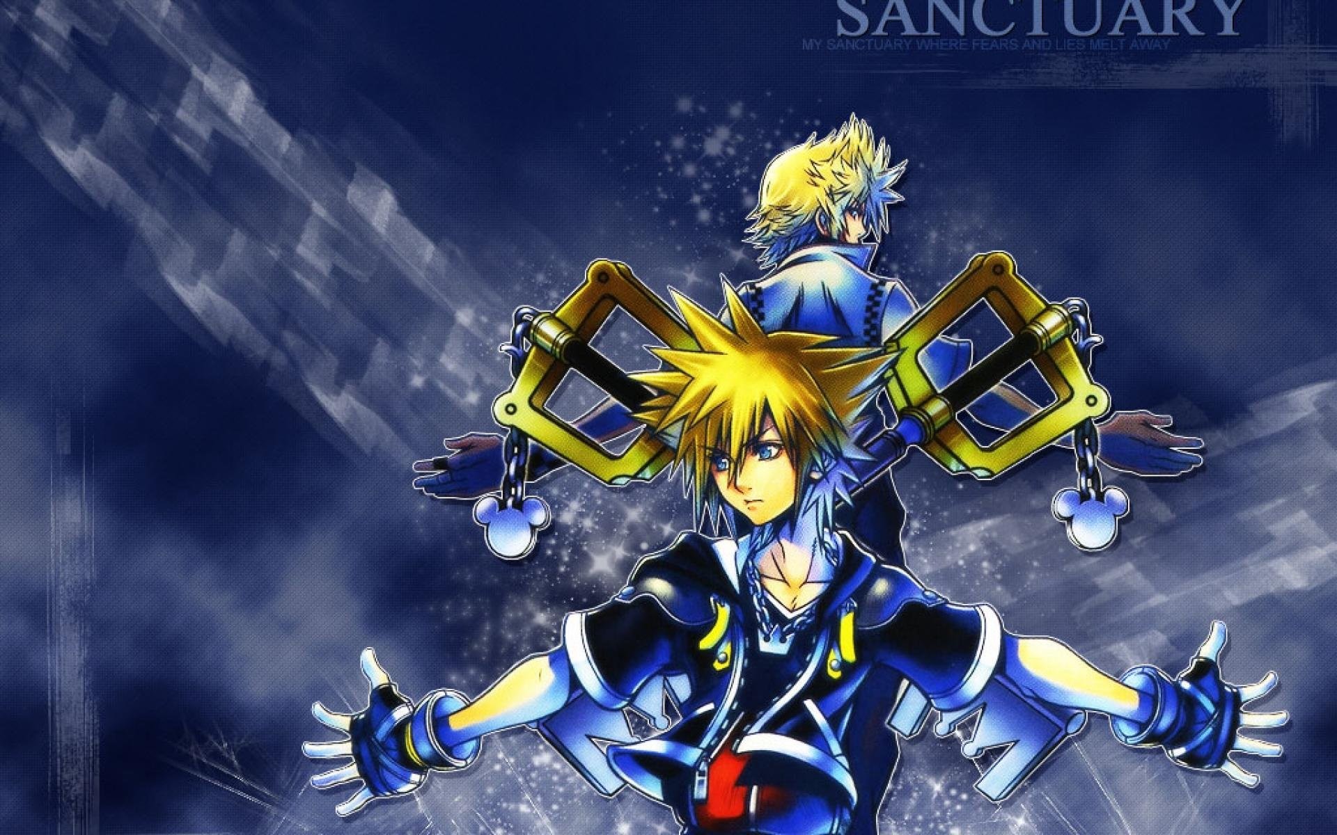 Sora, Roxas, Kingdom Hearts II, Sanctuary, Keyblade, 1920x1200, sfondo per PC