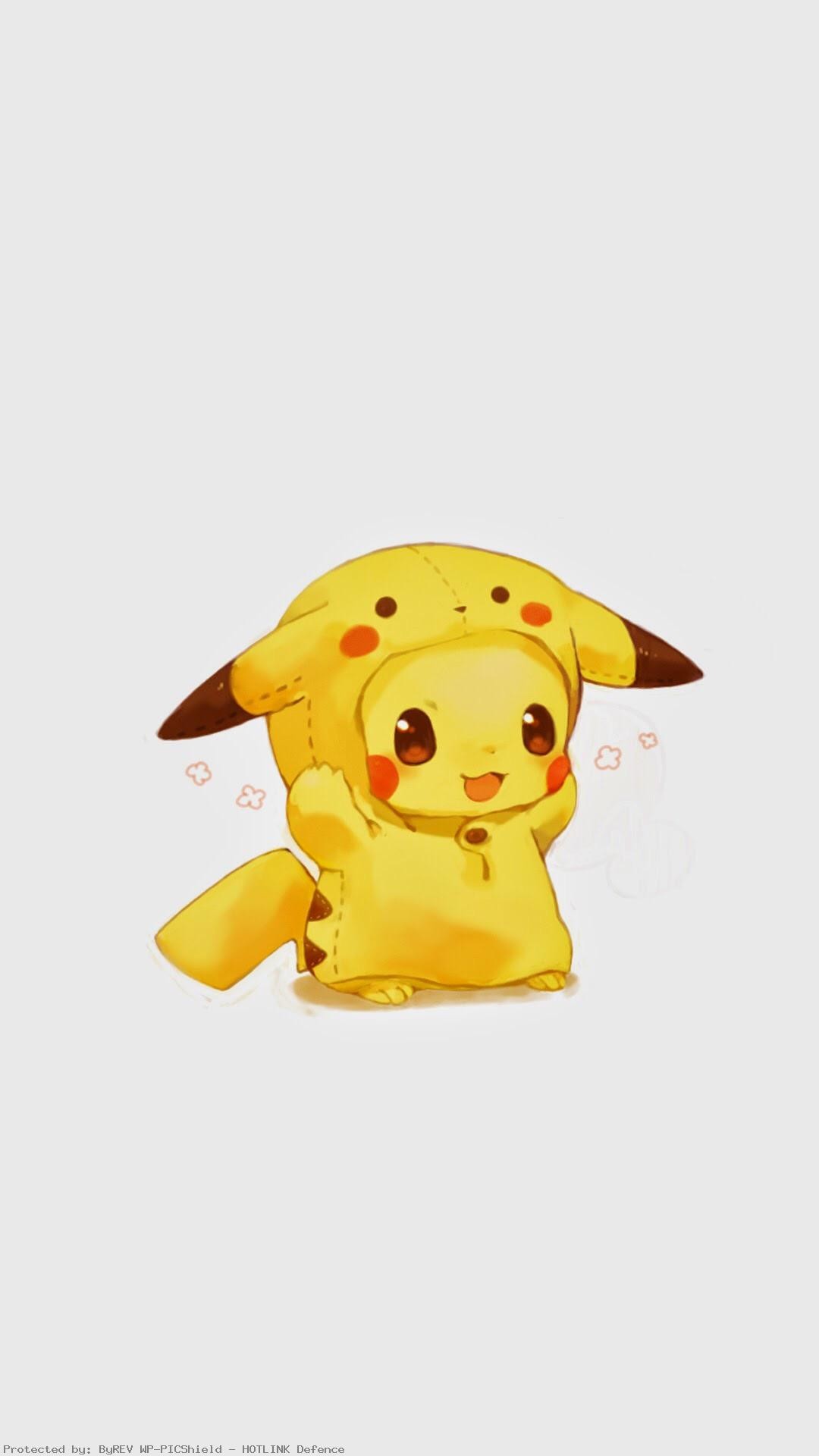 Pikachu, Pokémon, Anime, Sfondo grigio, schermata Home iPhone 5C