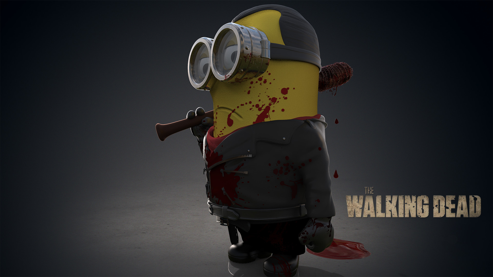 Negan, Minion, Parodia, The Walking Dead, Mazza da baseball, Full HD, sfondo per PC e portatile
