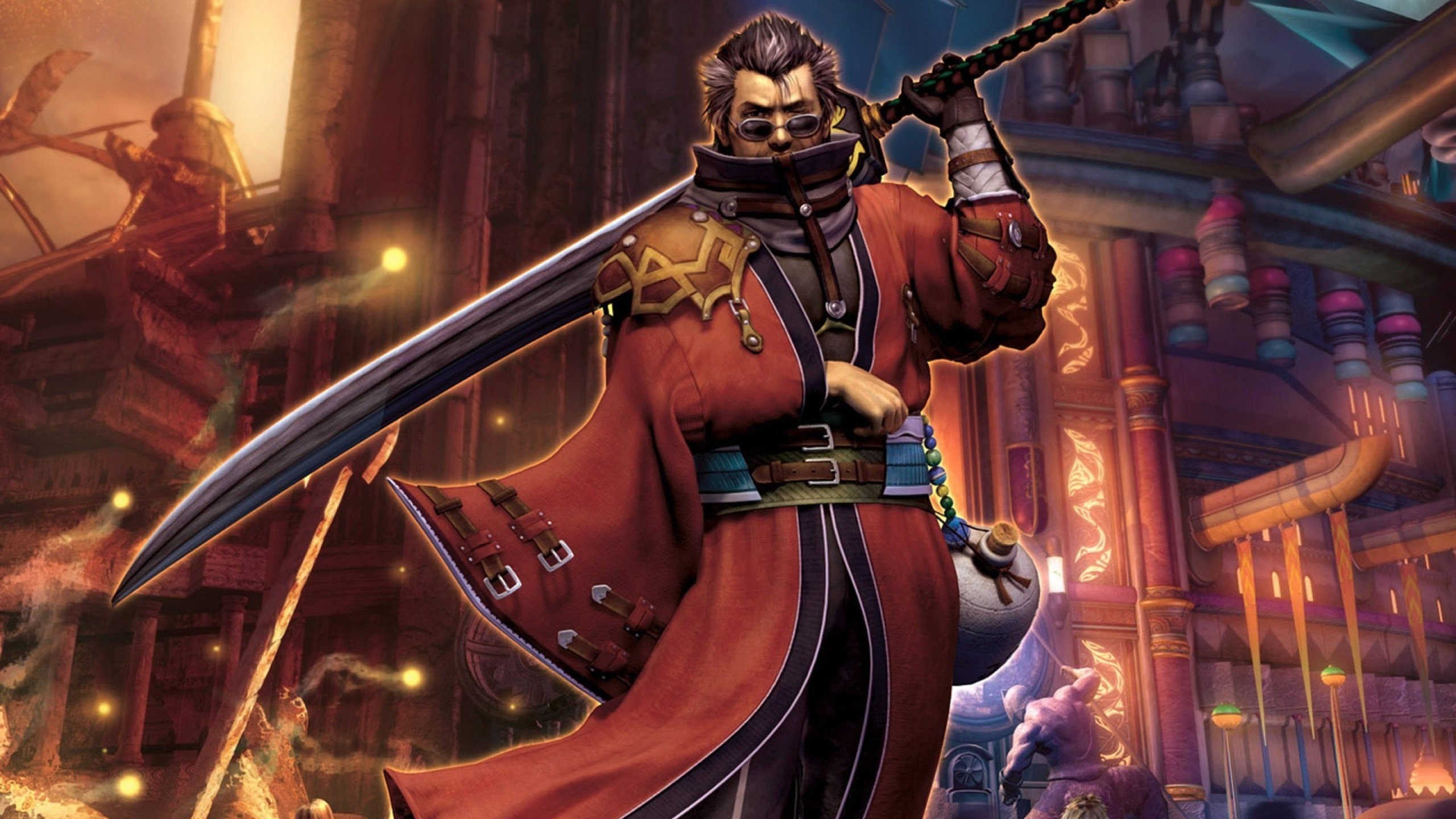 Auron, Final Fantasy X, Spada, Zanarkand, 2K, sfondo per portatile