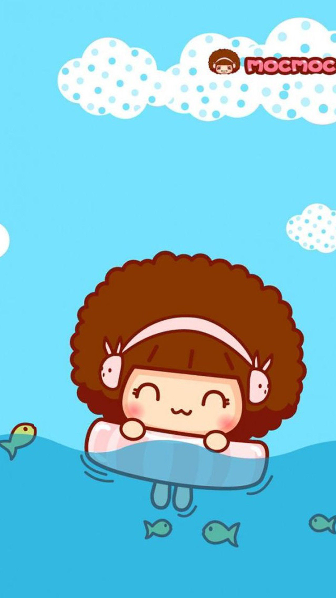 Mocmoc, Bambina, Azzurro, Full HD, sfondo per smartphone