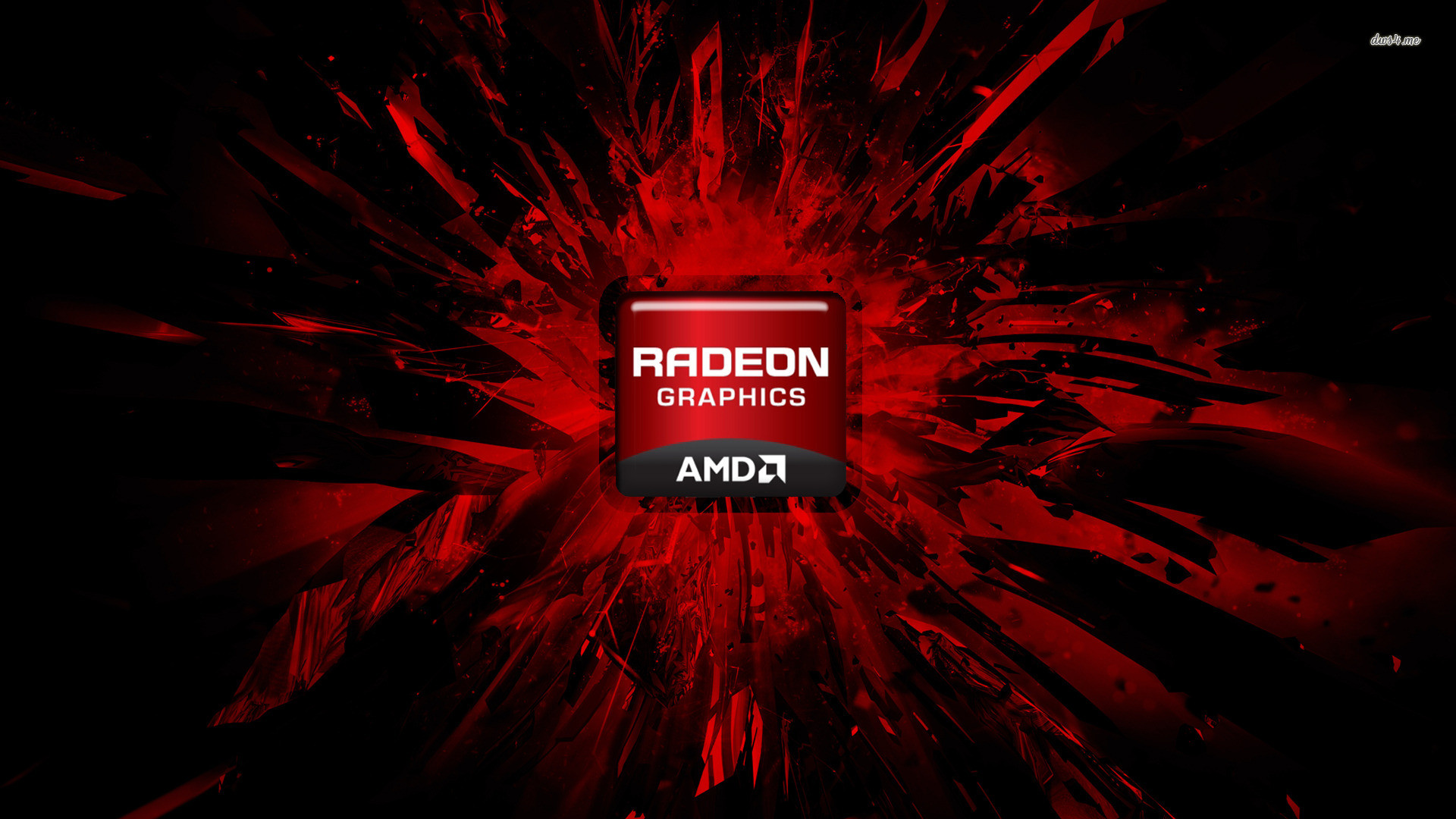 AMD Radeon Graphics, Logo, Esplosione, Rosso, Full HD 1080p, sfondo desktop