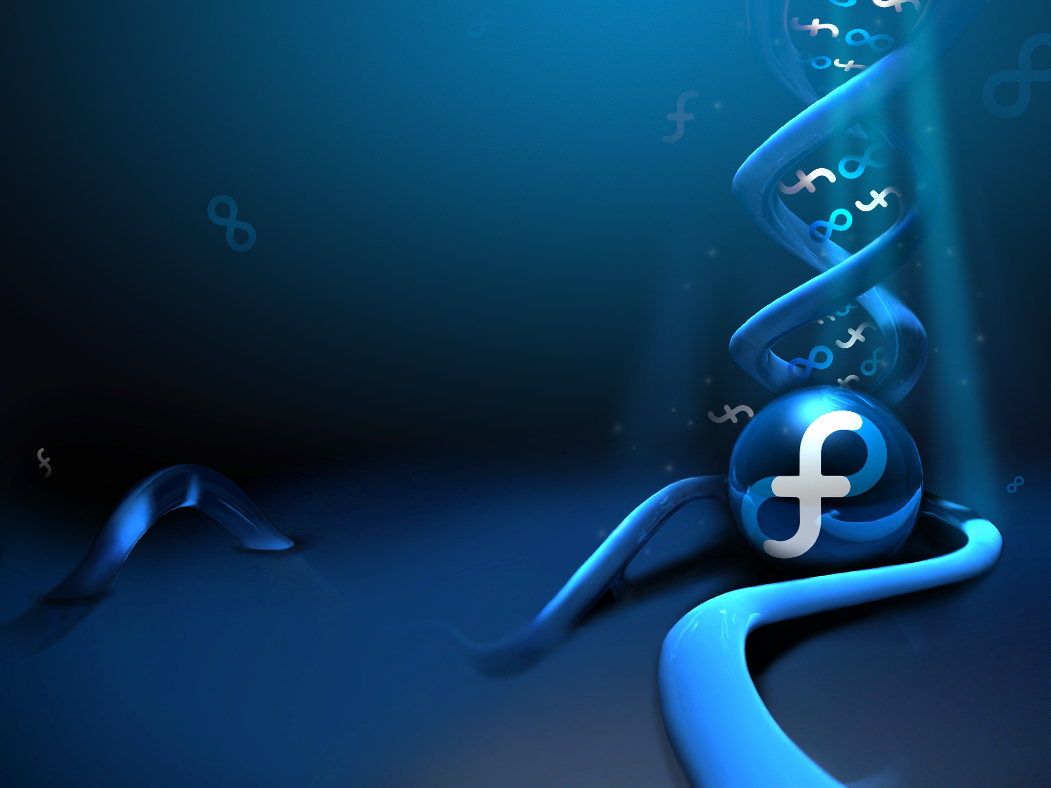 Fedora, Logo, Linux, Rendering 3D, Blu, Full HD, wallpaper per tablet
