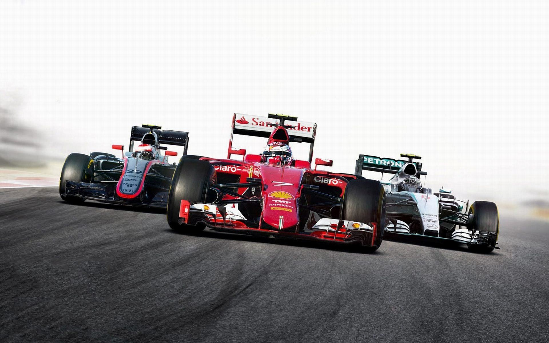 Ferrari SF15-T, McLaren, Mercedes AMG F1, Formula 1, Gara, Full HD, wallpaper per PC