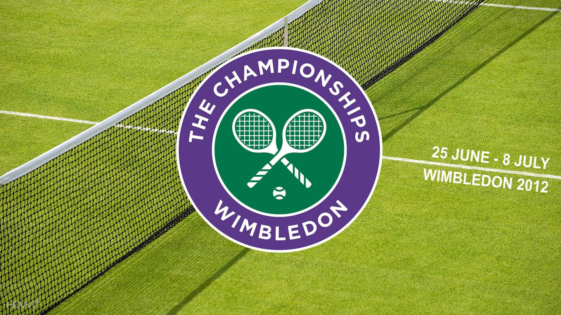 Wimbledon 2012, The Championships, Logo, Campo in erba, 1920x1080, sfondo per PC
