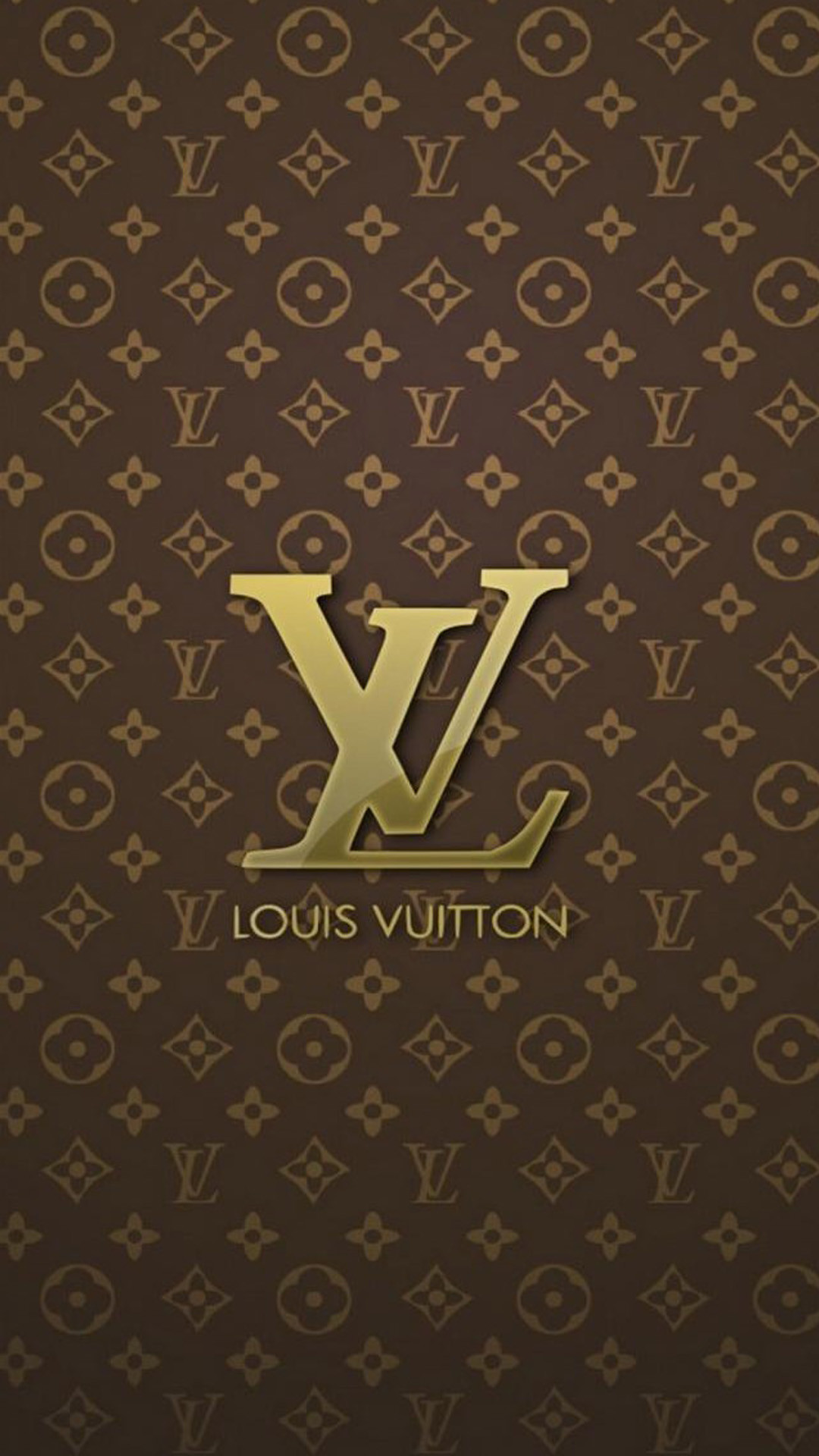 Louis Vuitton, Logo LV, Monogramma, Marrone, sfondo iPhone 6 Plus