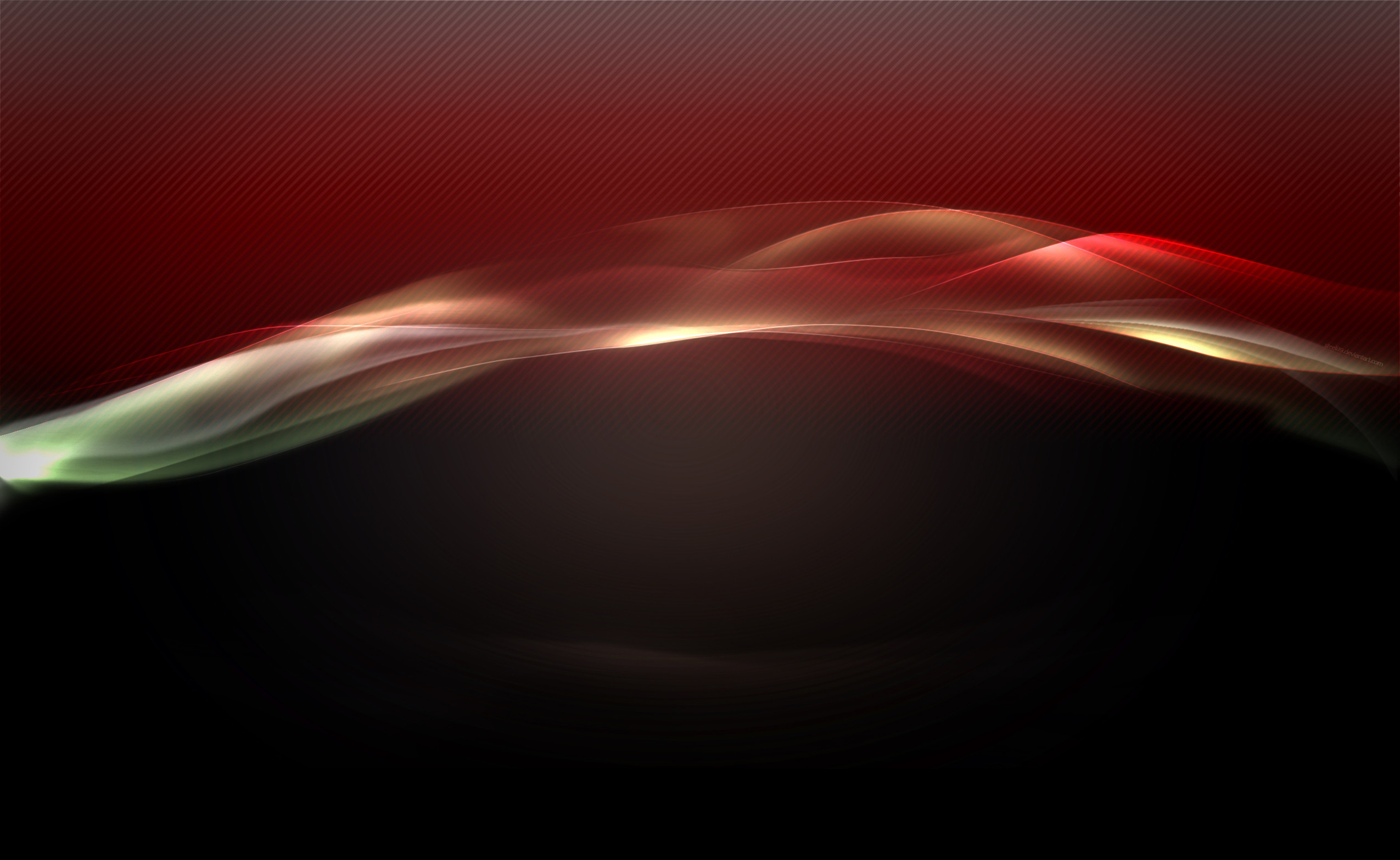 Onde luminose, Astratto, Bordeaux, Sfondo nero, Full HD, wallpaper per computer