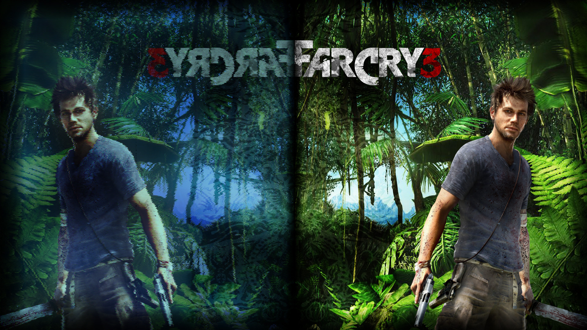 Jason Brody, Far Cry 3, Giungla, Logo, Full HD 1080p, sfondo desktop