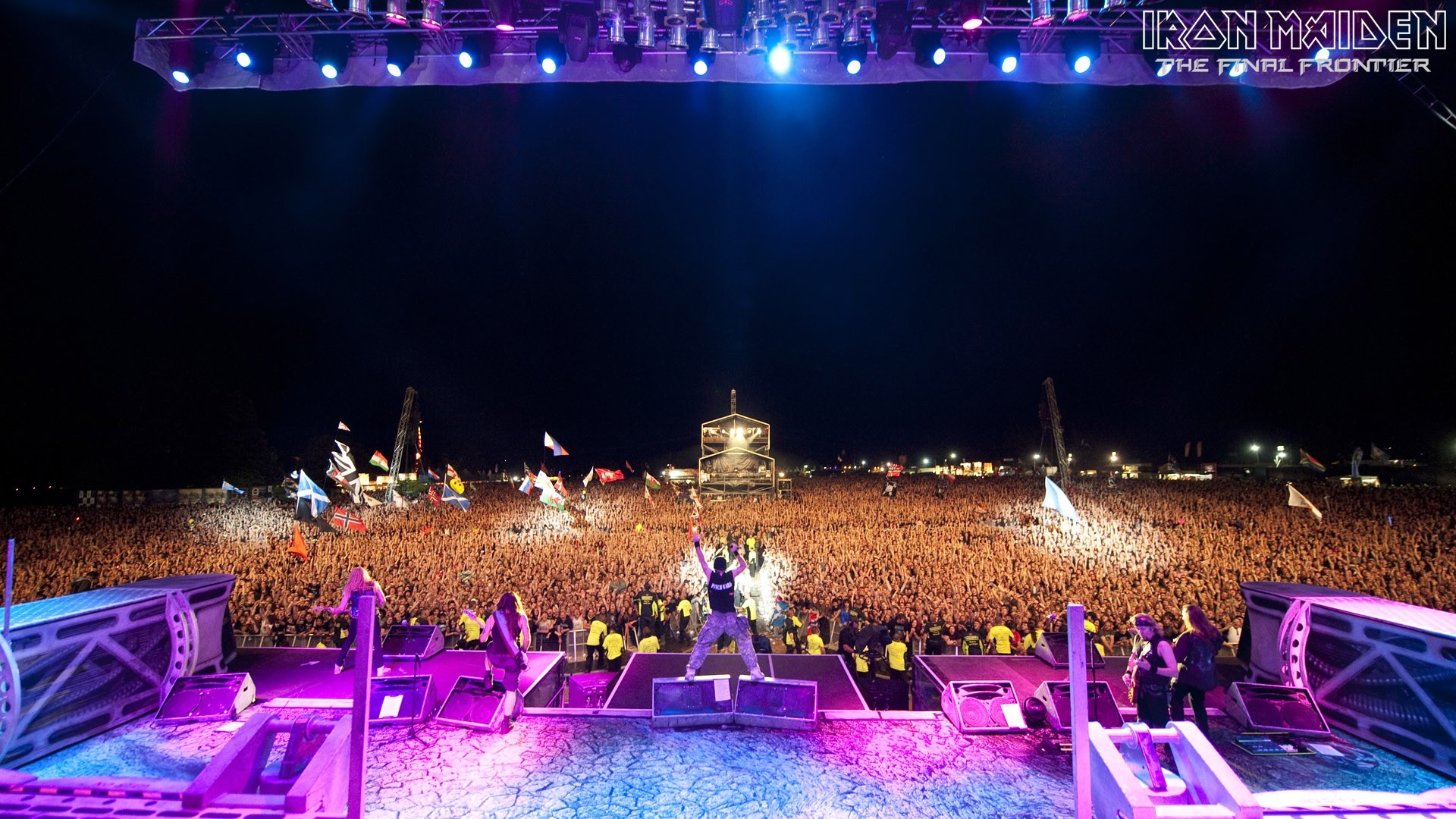 Iron Maiden, The Final Frontier World Tour, Concerto, Palco, Folla, sfondo desktop 1920x1080