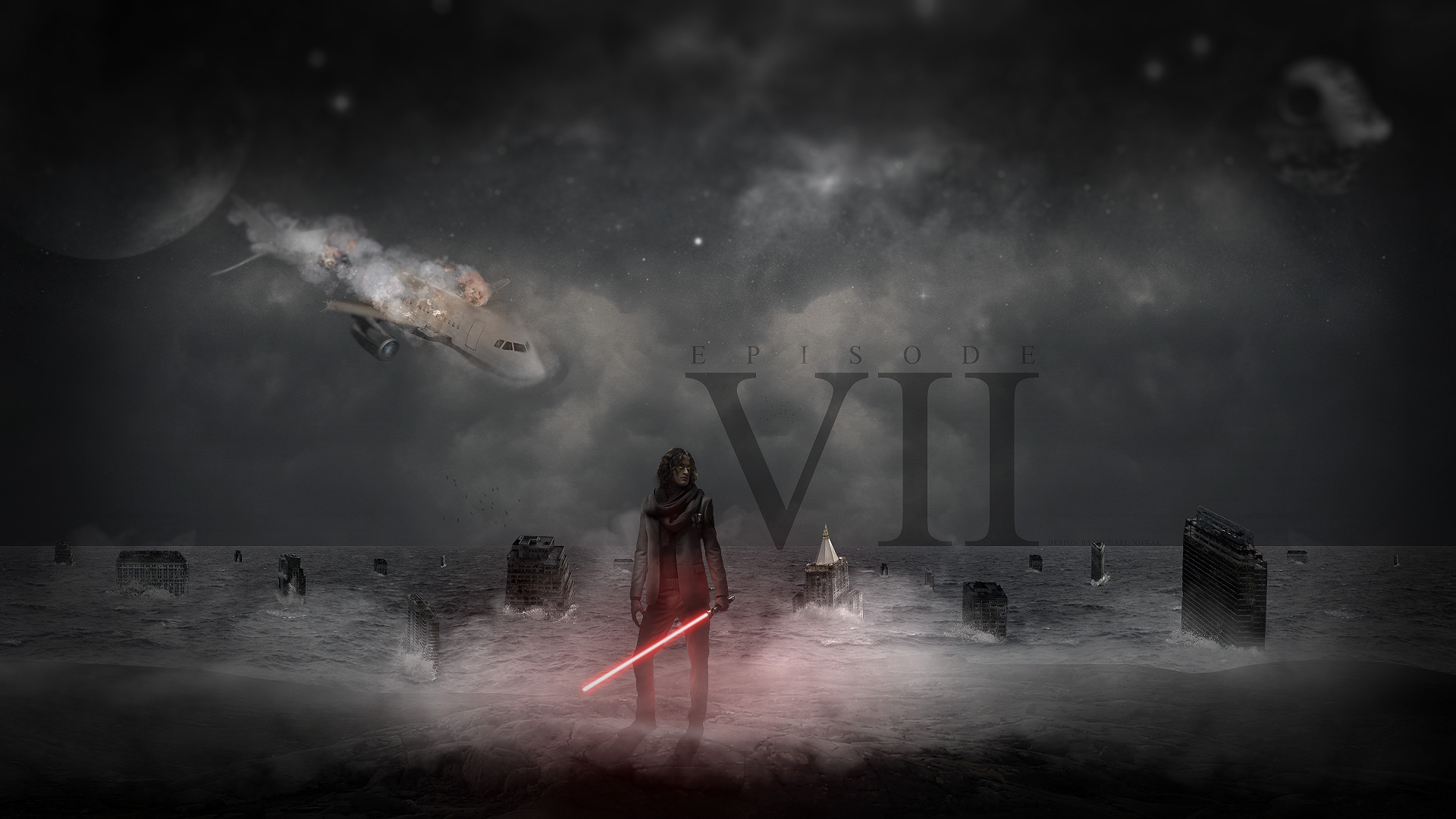 Star Wars: Il risveglio della Forza, Episodio VII, Spada laser, Nebbia, sfondo Windows 11