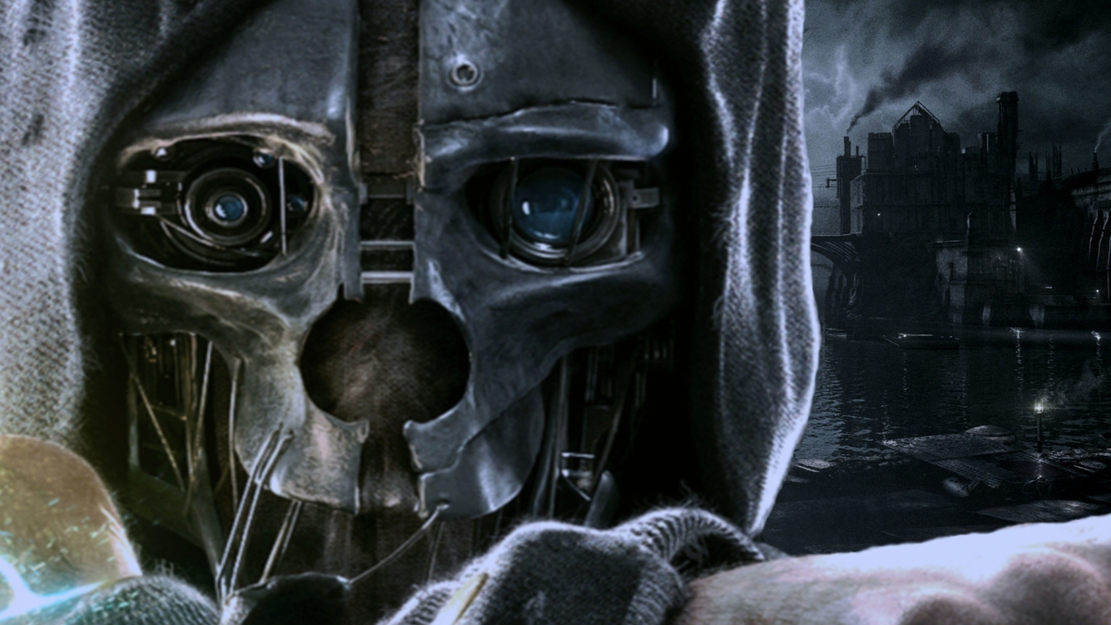 Dishonored, Corvo Attano, Maschera, Videogioco, Steampunk, 3840x2160, sfondo per PC