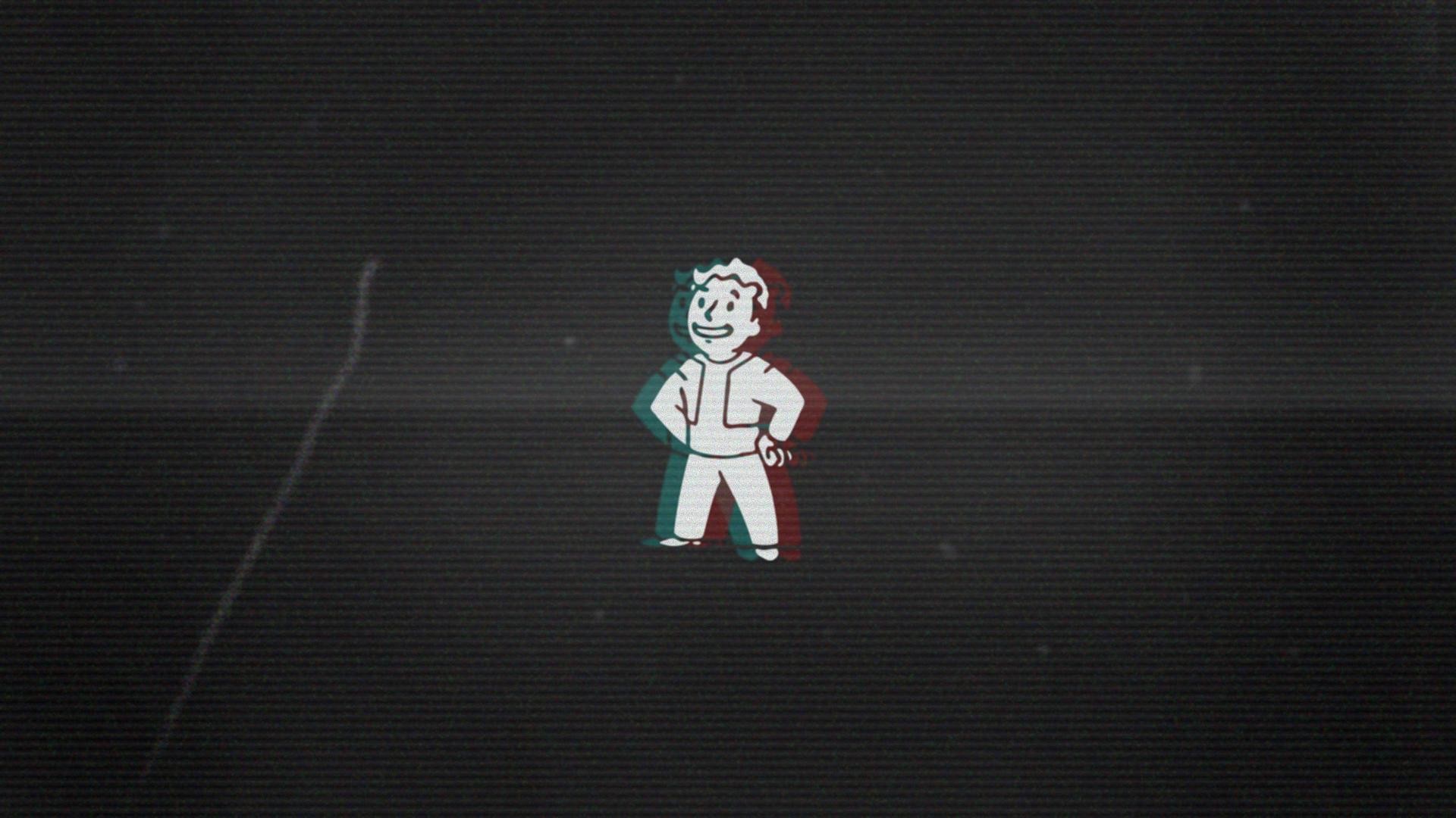 Vault Boy, Fallout, Minimalismo, Sfondo scuro, Full HD, wallpaper per portatile