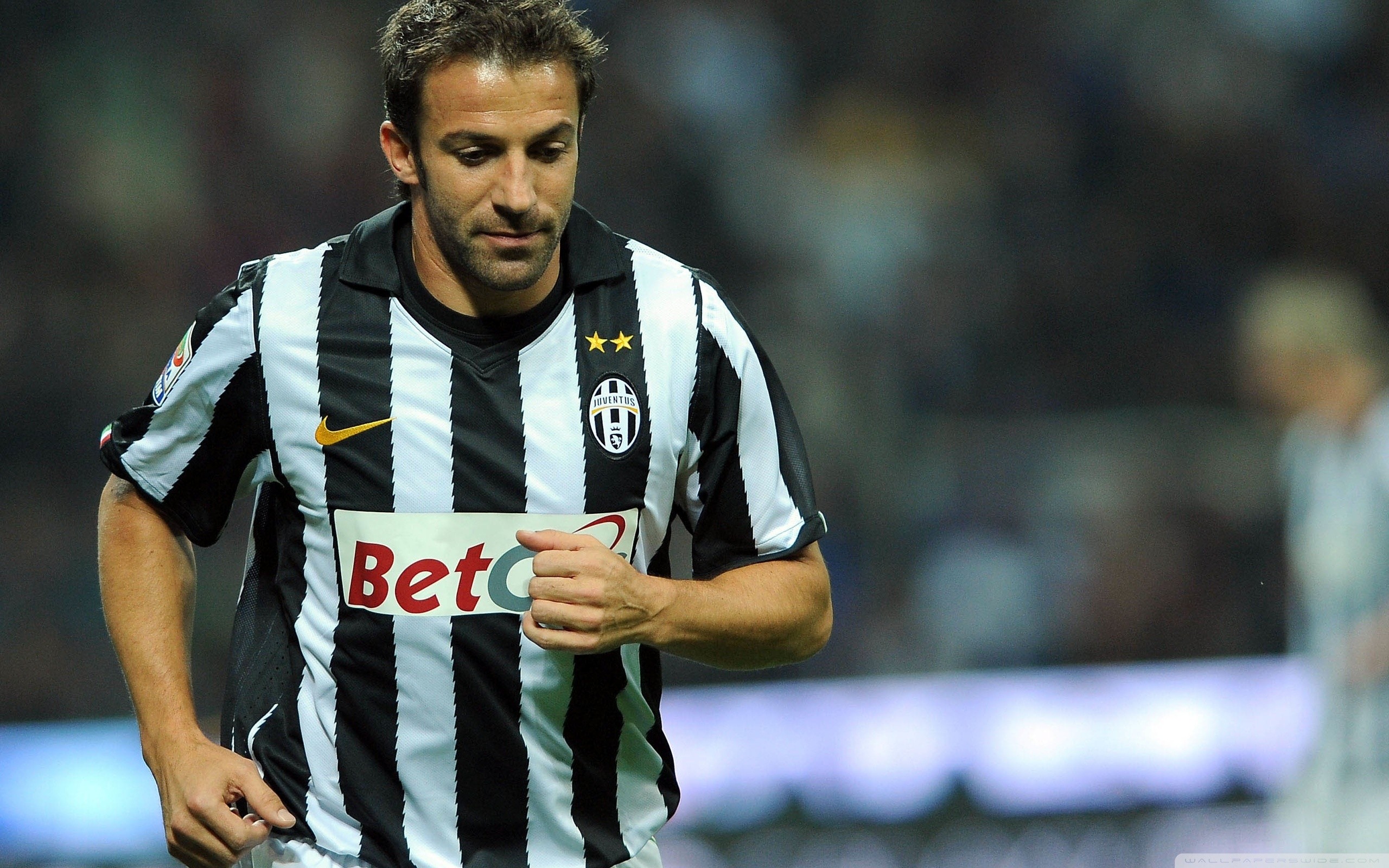 Alessandro Del Piero, Juventus, Maglia bianconera, Stadio, 16:10 2K, wallpaper widescreen
