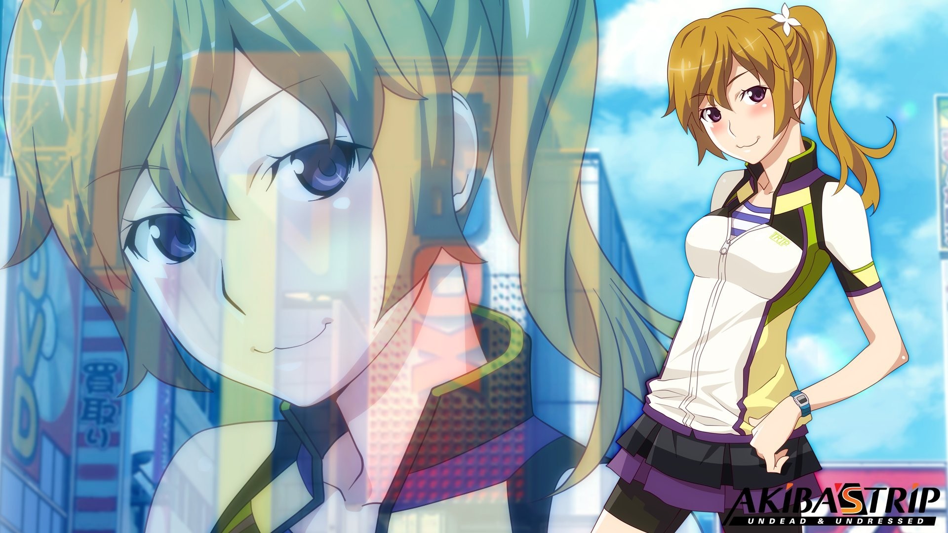 Akiba's Trip: Undead & Undressed, Akihabara, Anime, 1920x1080, immagine di sfondo