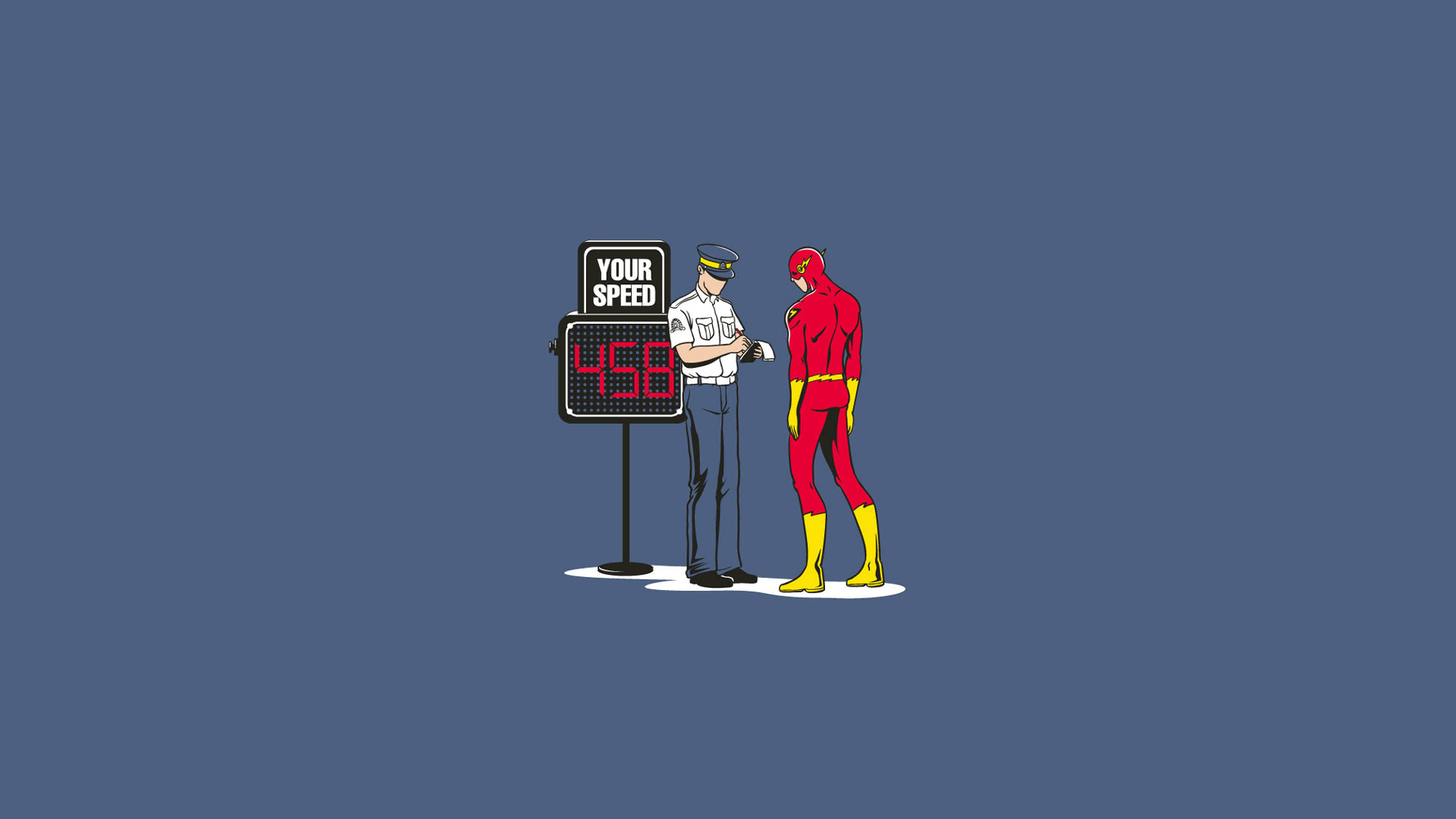 Flash, Autovelox, Umorismo, Minimalismo, Full HD, sfondo desktop