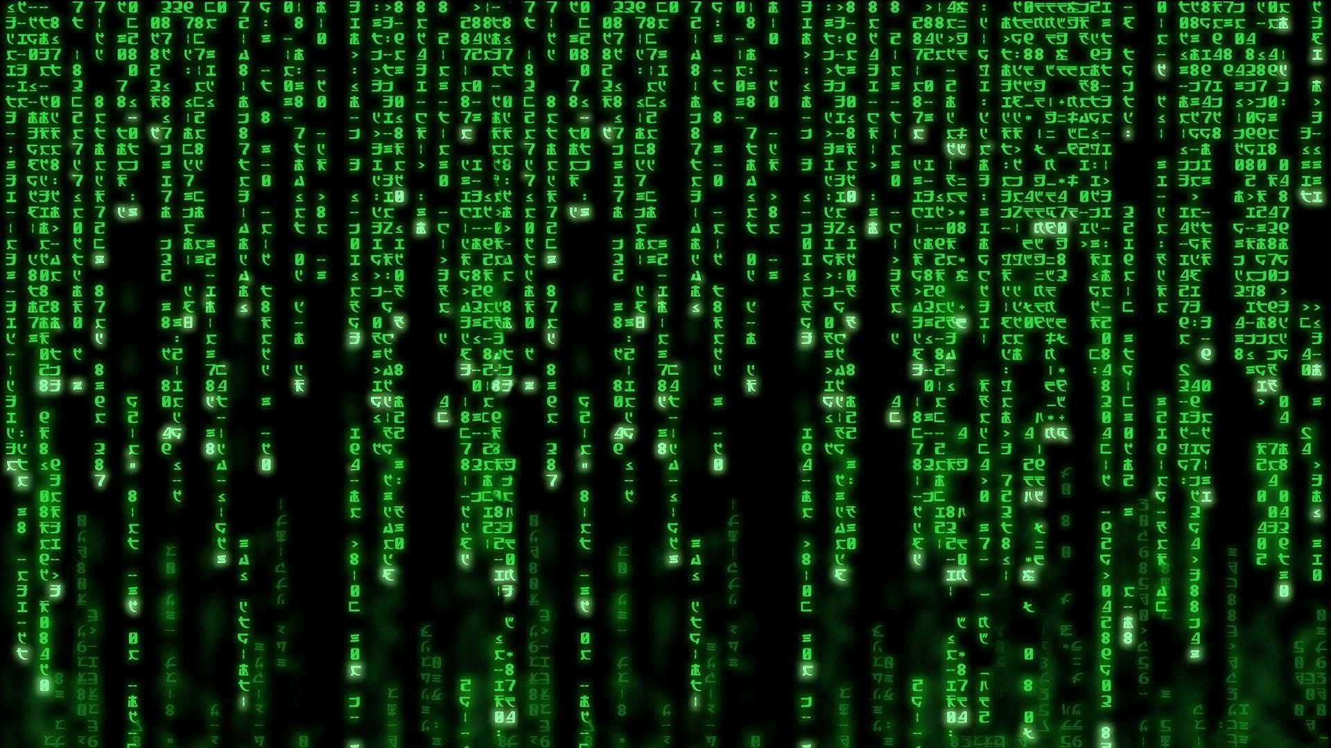 Matrix, Pioggia digitale, Caratteri verdi, Sfondo nero, 16:9 Full HD, wallpaper widescreen