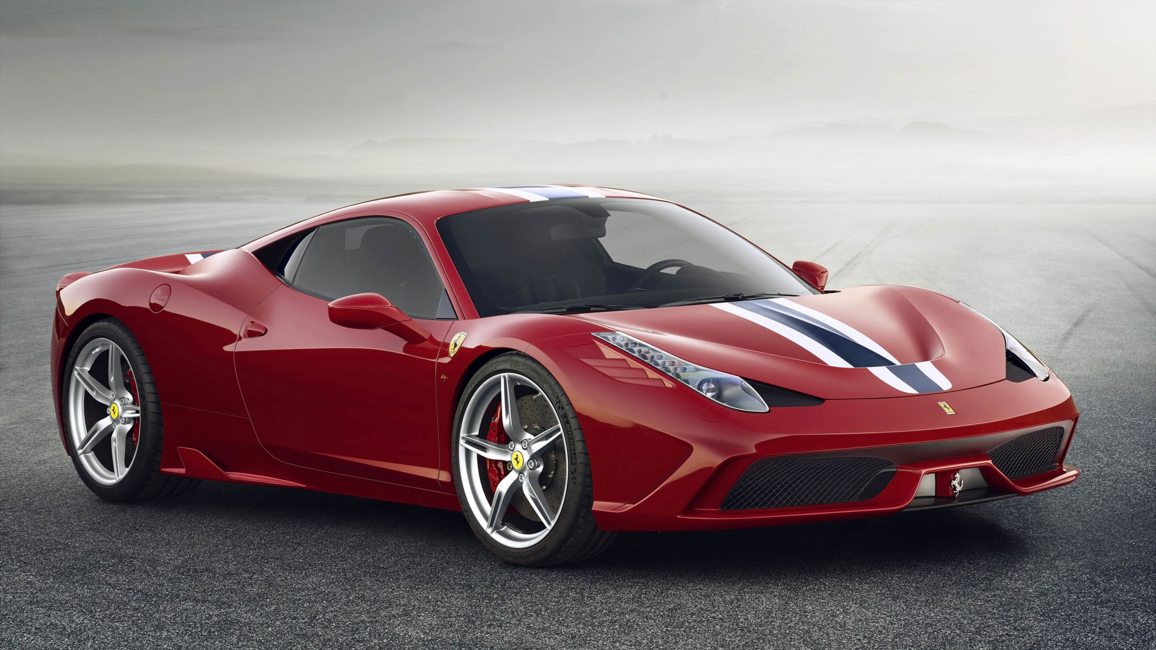 Ferrari 458 Speciale, Ferrari, Rosso, Supercar, 3840x2160, immagine di sfondo