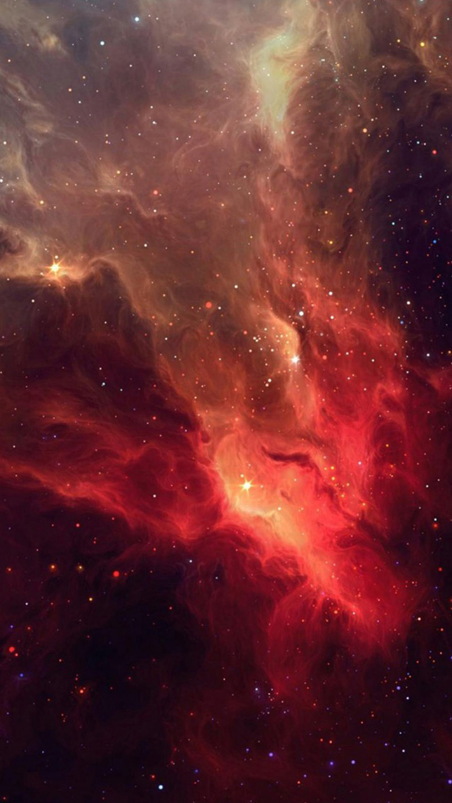 Nebulosa, Spazio, Rosso, QHD+, schermata di blocco Galaxy S7