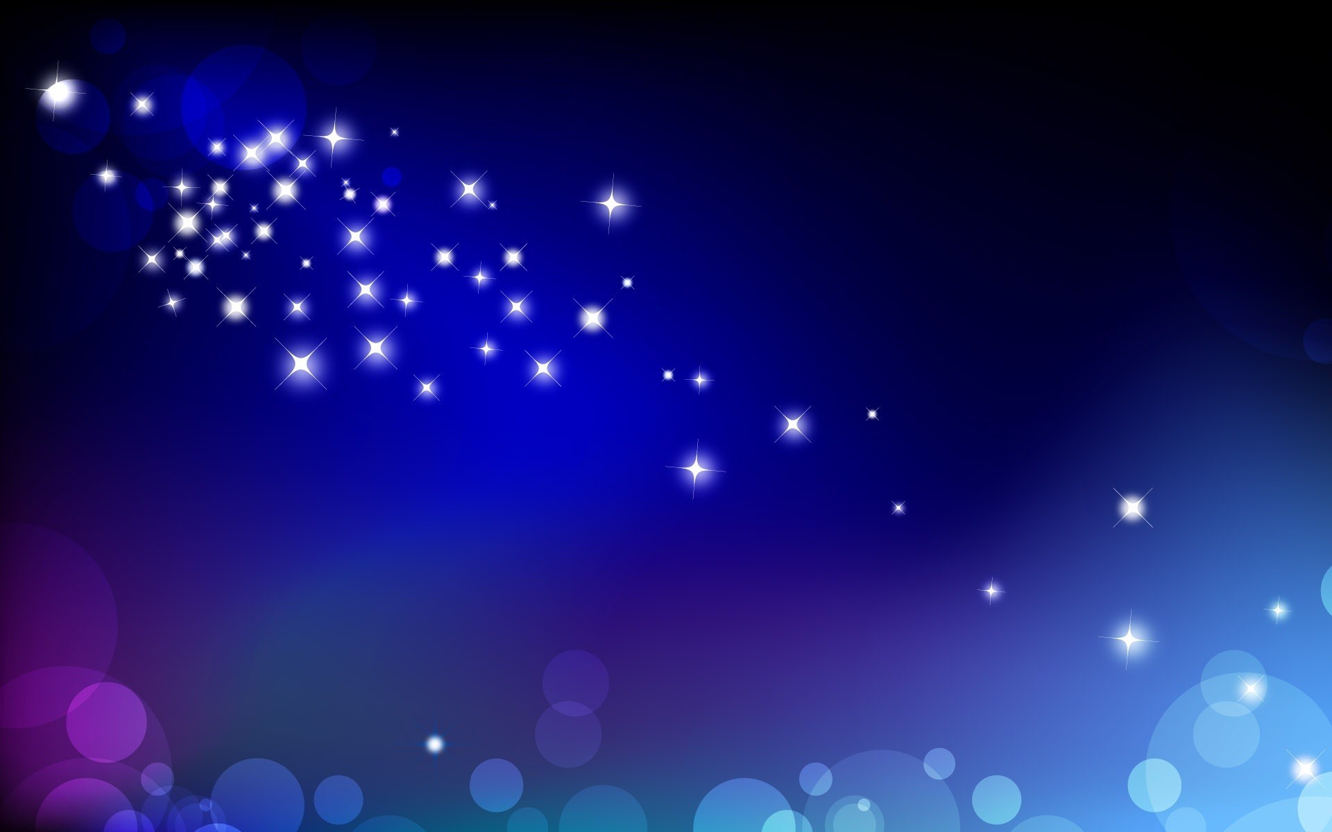 Scintillii, Stelle, Blu, Bokeh, Full HD, wallpaper per computer