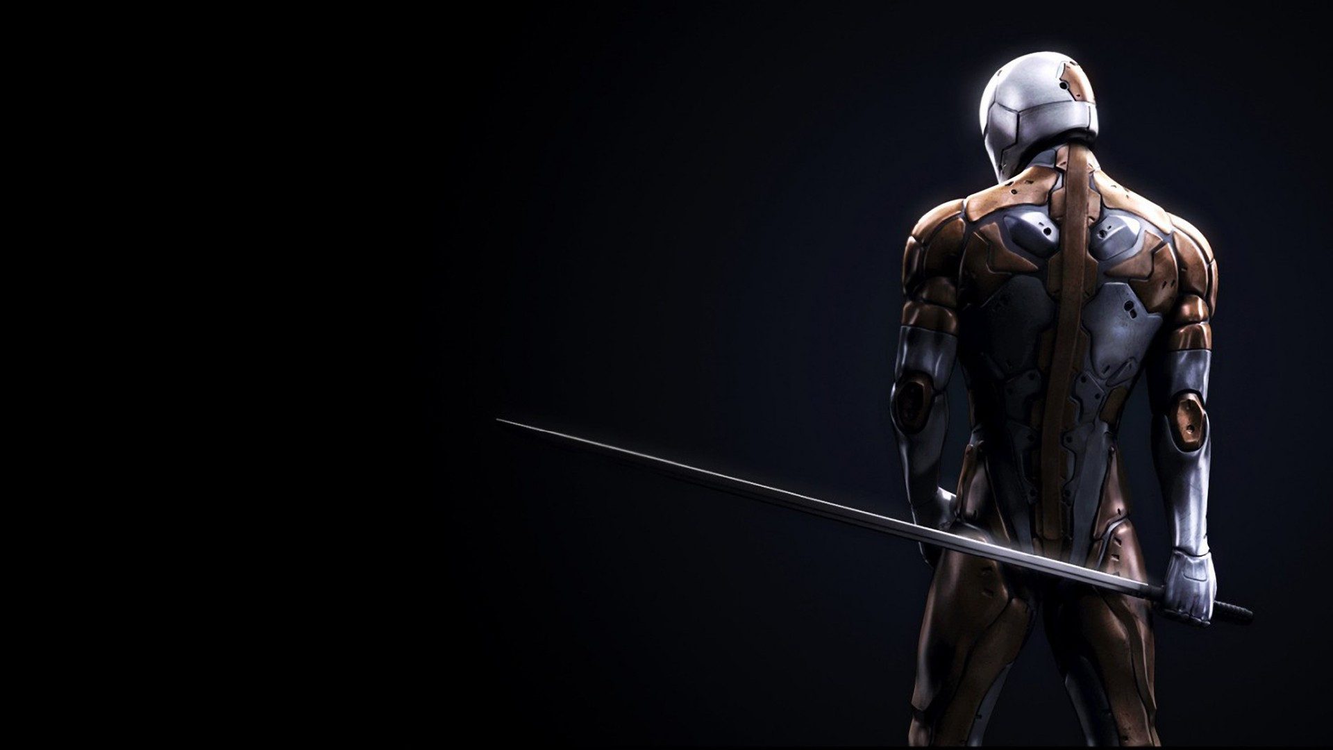 Gray Fox, Metal Gear Solid, Spada, Sfondo nero, 1920x1080, wallpaper desktop