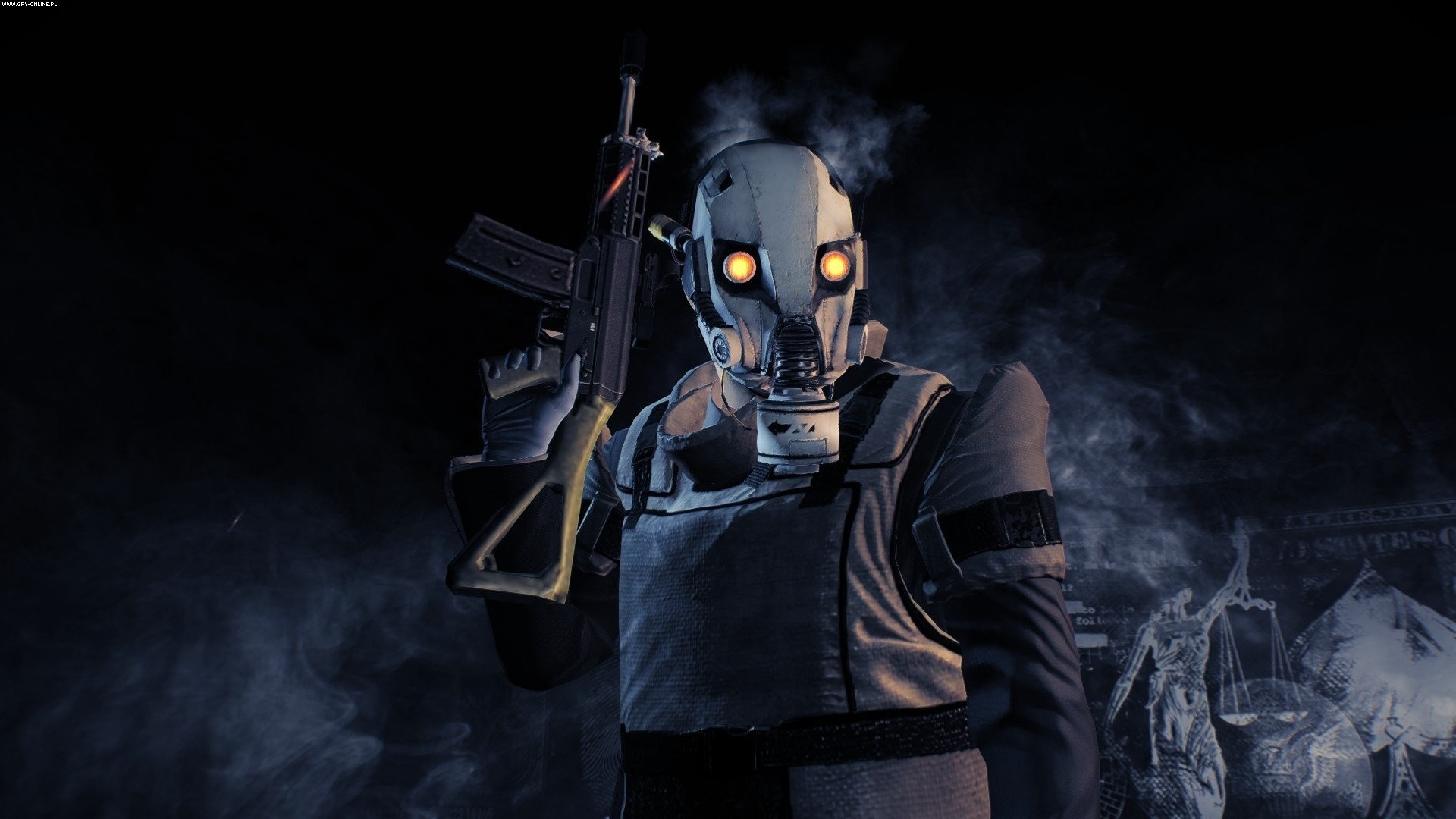 Payday 2, Fucile, Maschera, Fumo, 1920x1080, sfondo per PC