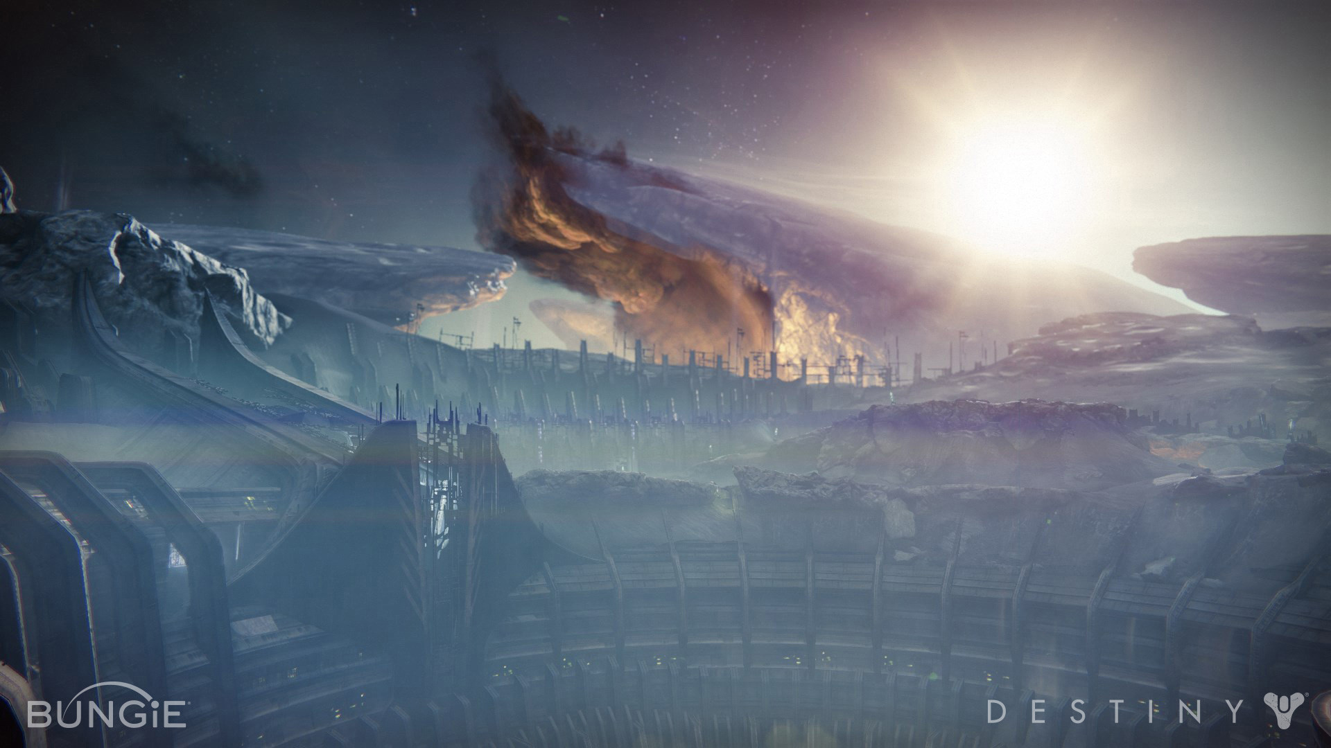 Destiny, Luna, Bungie, Arte concettuale, Paesaggio, Full HD, wallpaper per portatile