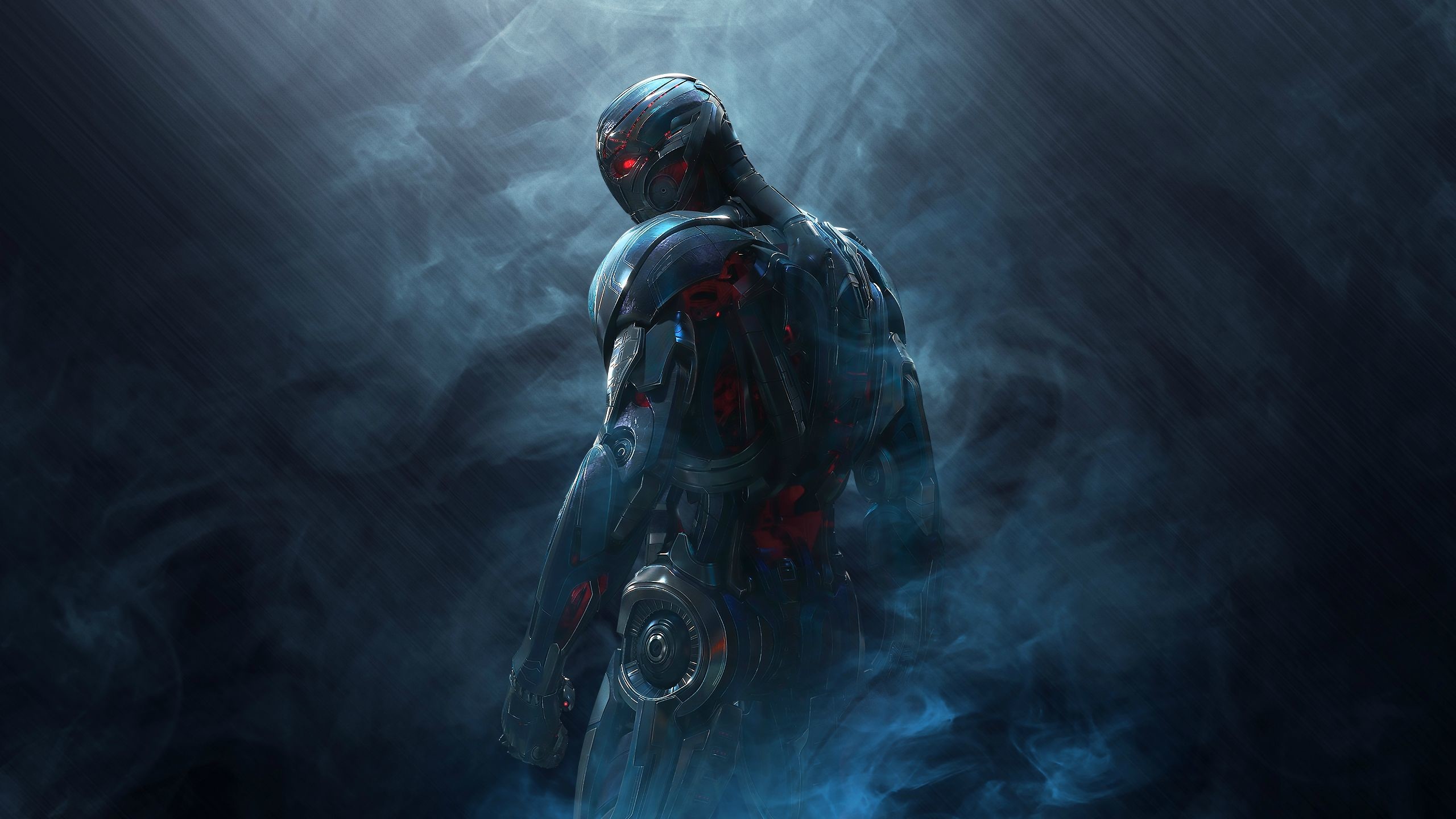 Ultron, Avengers: Age of Ultron, Fumo, Blu, 2K, sfondo desktop