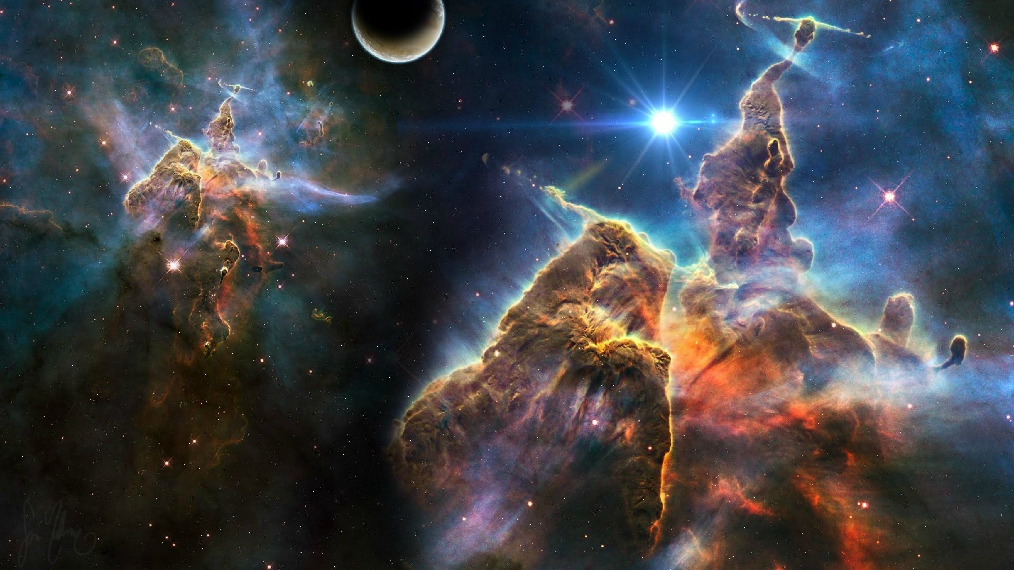 Nebulosa della Carena, Mystic Mountain, Hubble, Nebulosa, 2K, sfondo per PC e portatile