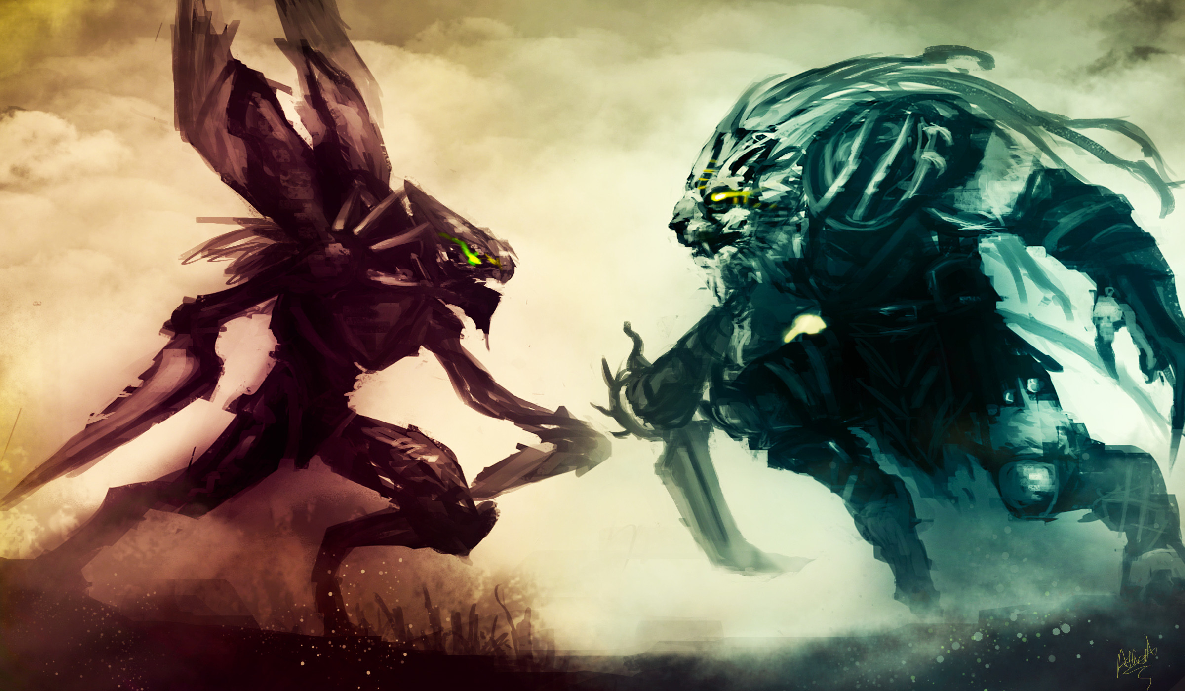 Kha'Zix, Rengar, League of Legends, Scontro, Full HD, sfondo per PC e portatile