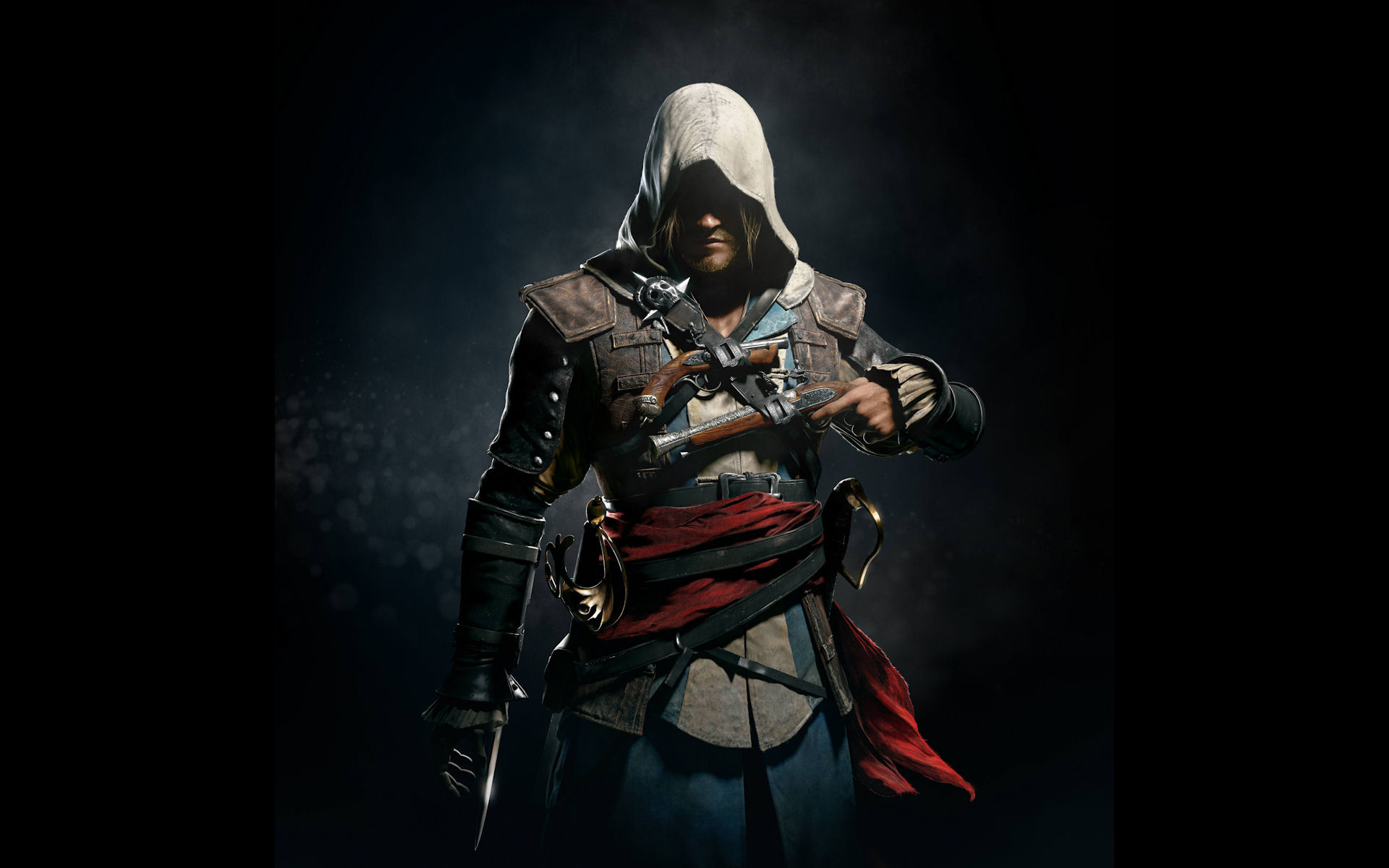 Edward Kenway, Assassin's Creed IV: Black Flag, Sfondo nero, 1920x1200, wallpaper desktop