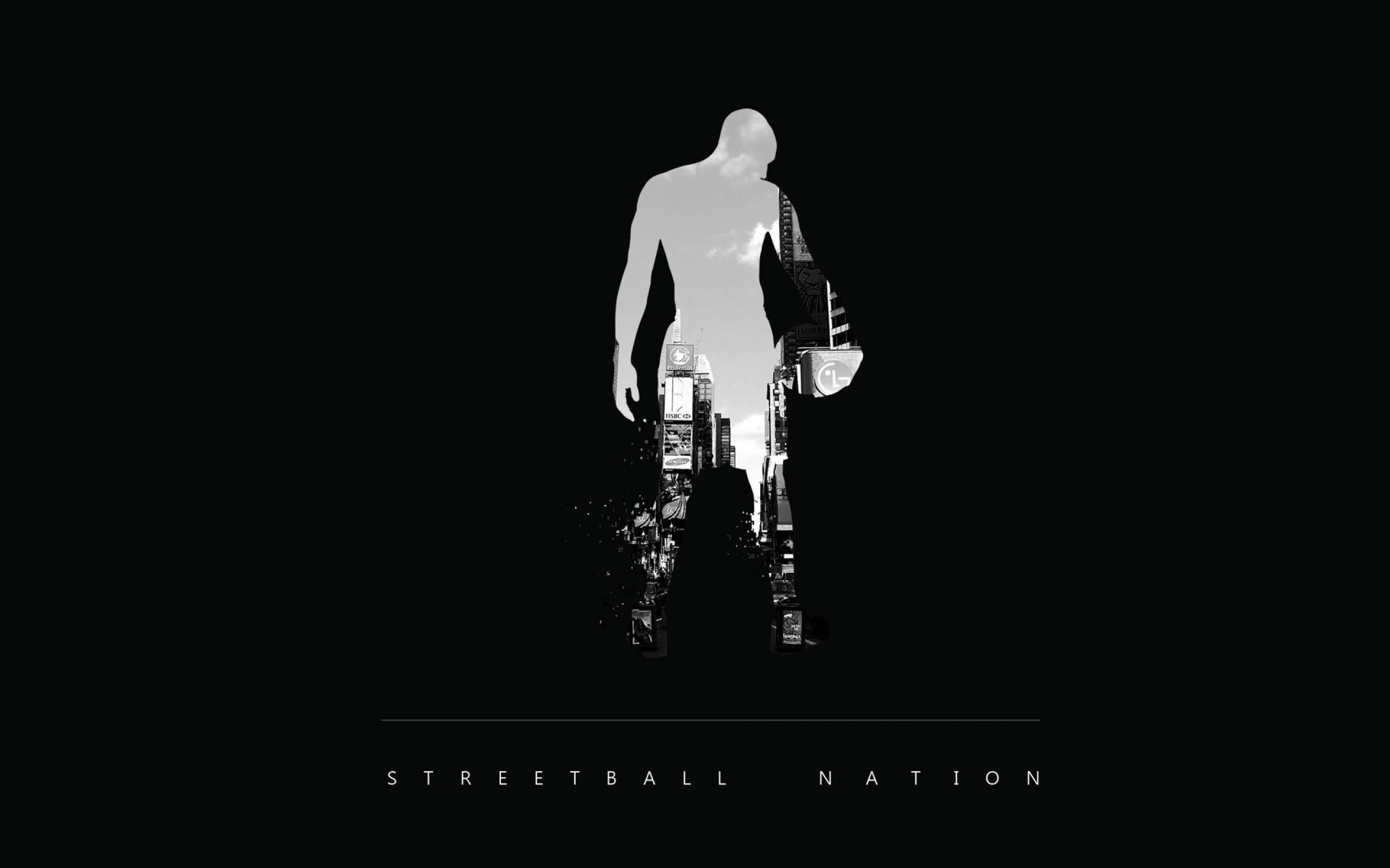 Nike, Streetball, Silhouette, Basket, 2K, sfondo per portatile
