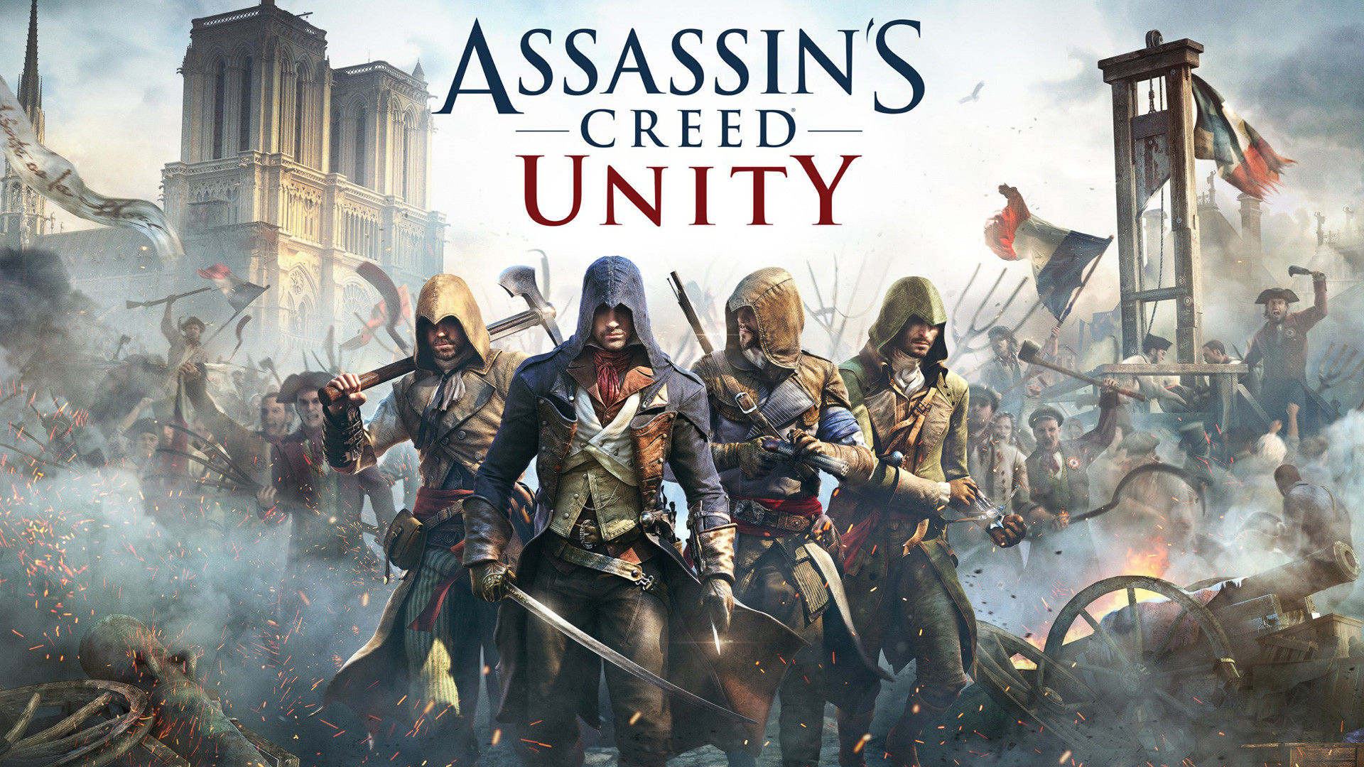 Assassin's Creed Unity, Arno Dorian, Rivoluzione francese, Parigi, Notre-Dame, Ghigliottina, sfondo 1080p
