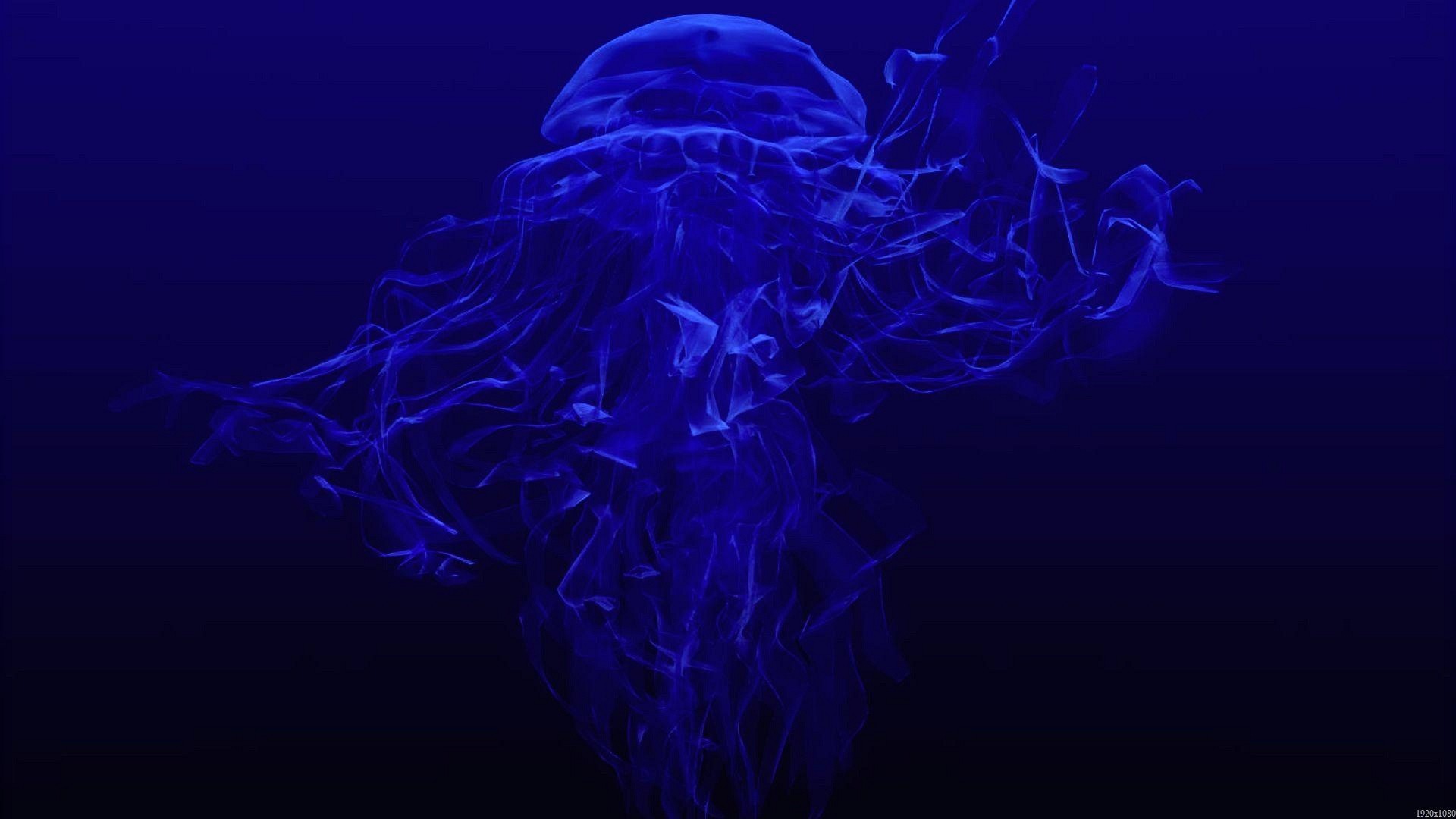 Medusa, Arte digitale, Blu notte, Full HD, wallpaper per PC