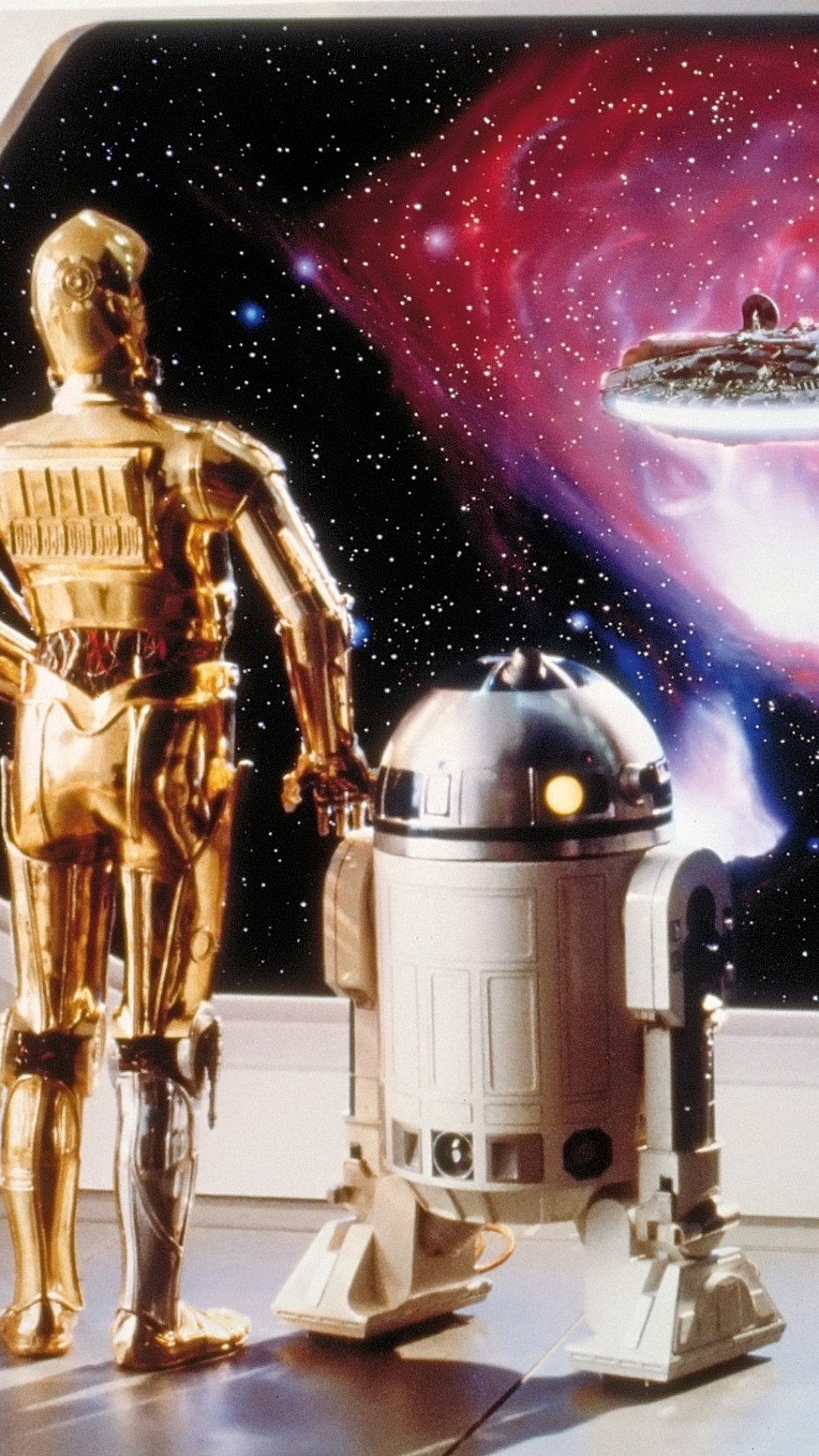 C-3PO, R2-D2, Droidi, Star Wars, Full HD, schermata di blocco del cellulare