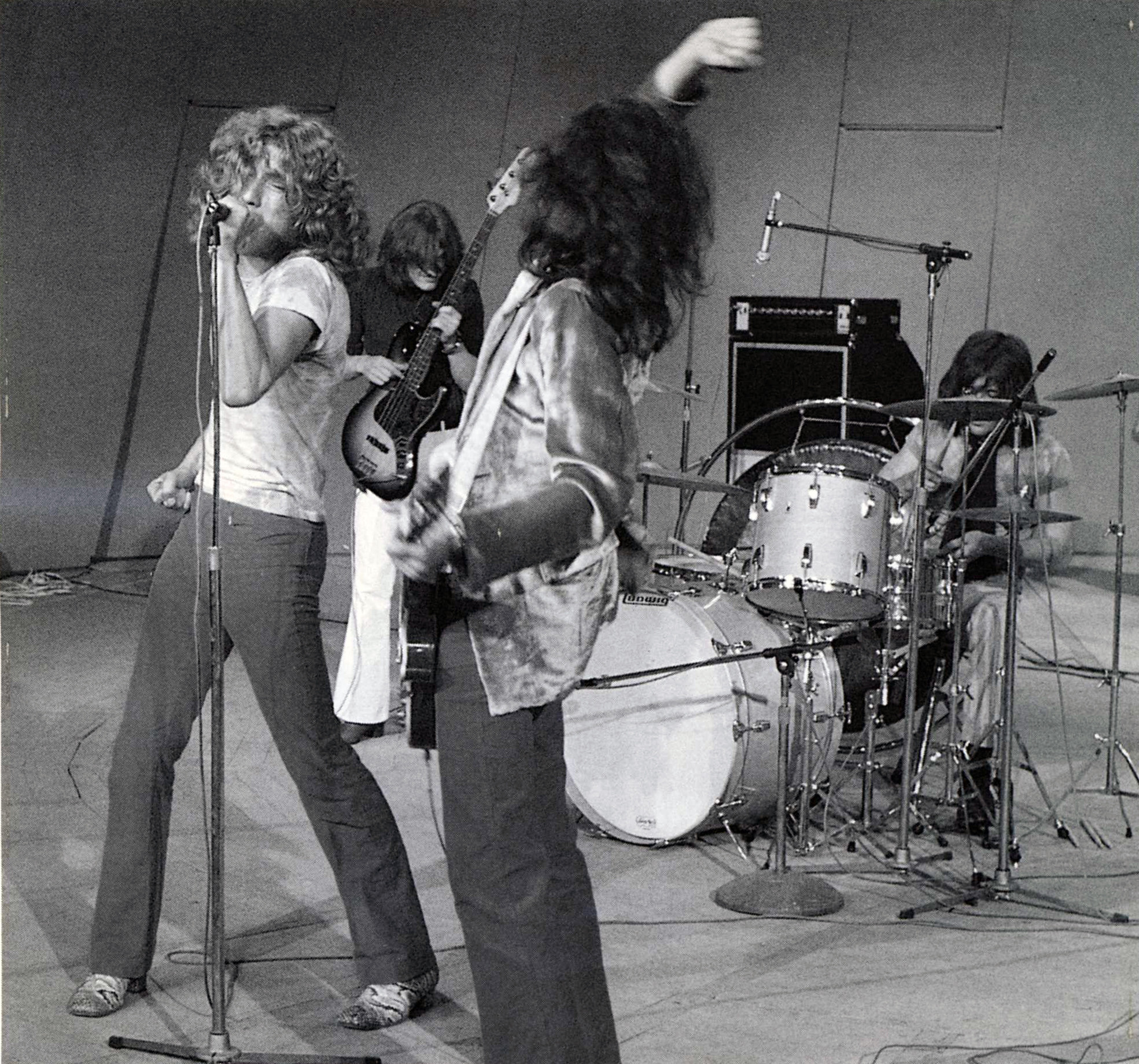 Led Zeppelin, Robert Plant, Jimmy Page, Prove, Bianco e nero, Full HD, sfondo per iPad e tablet
